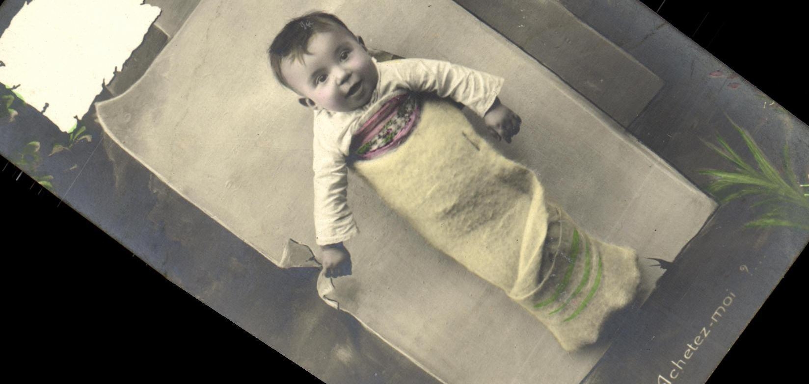 VINTAGE POSTCARD Fantaisie Child Baby Buy me