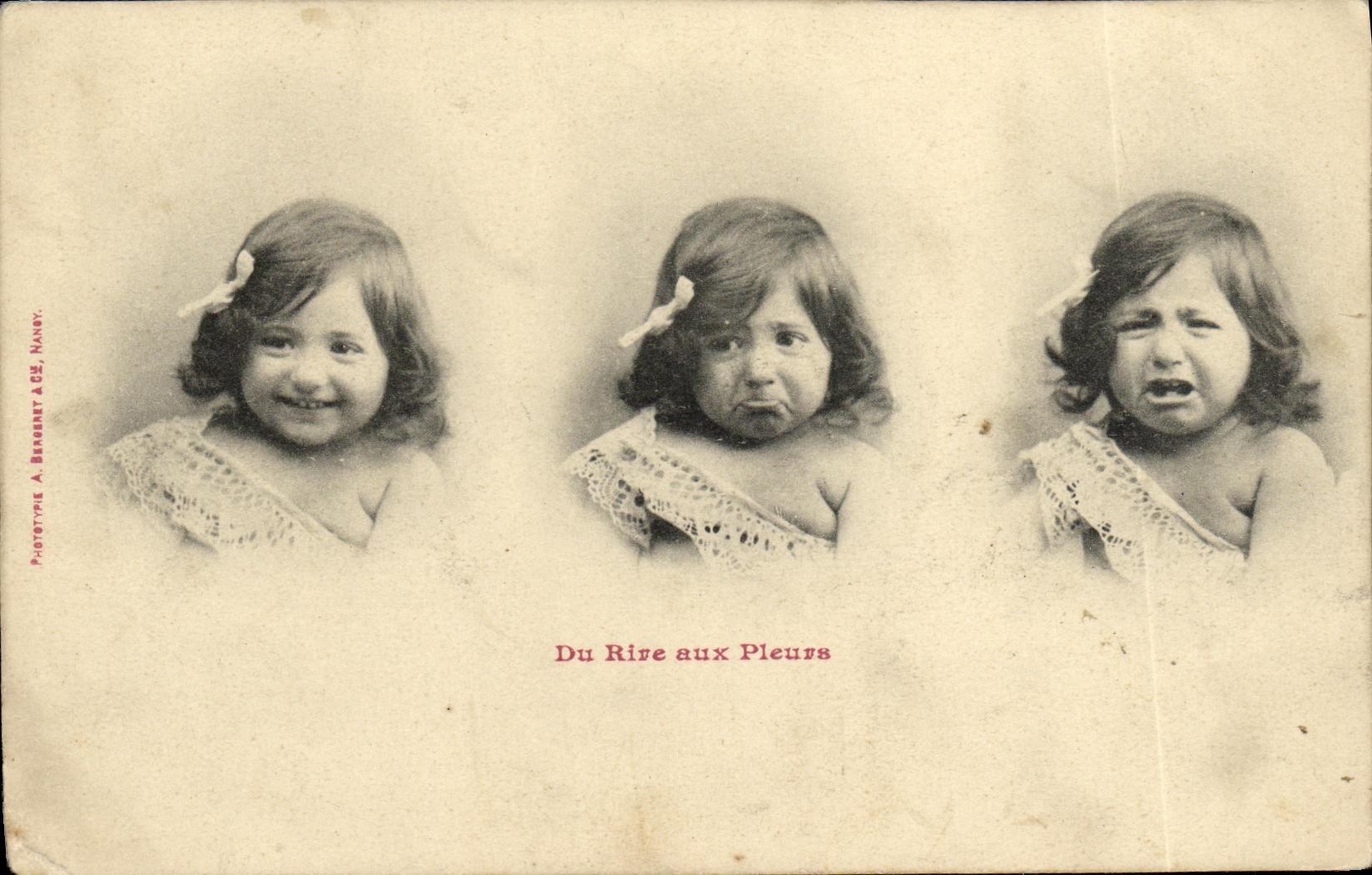VINTAGE POSTCARD Fantasy Children Of the laughter to the tears