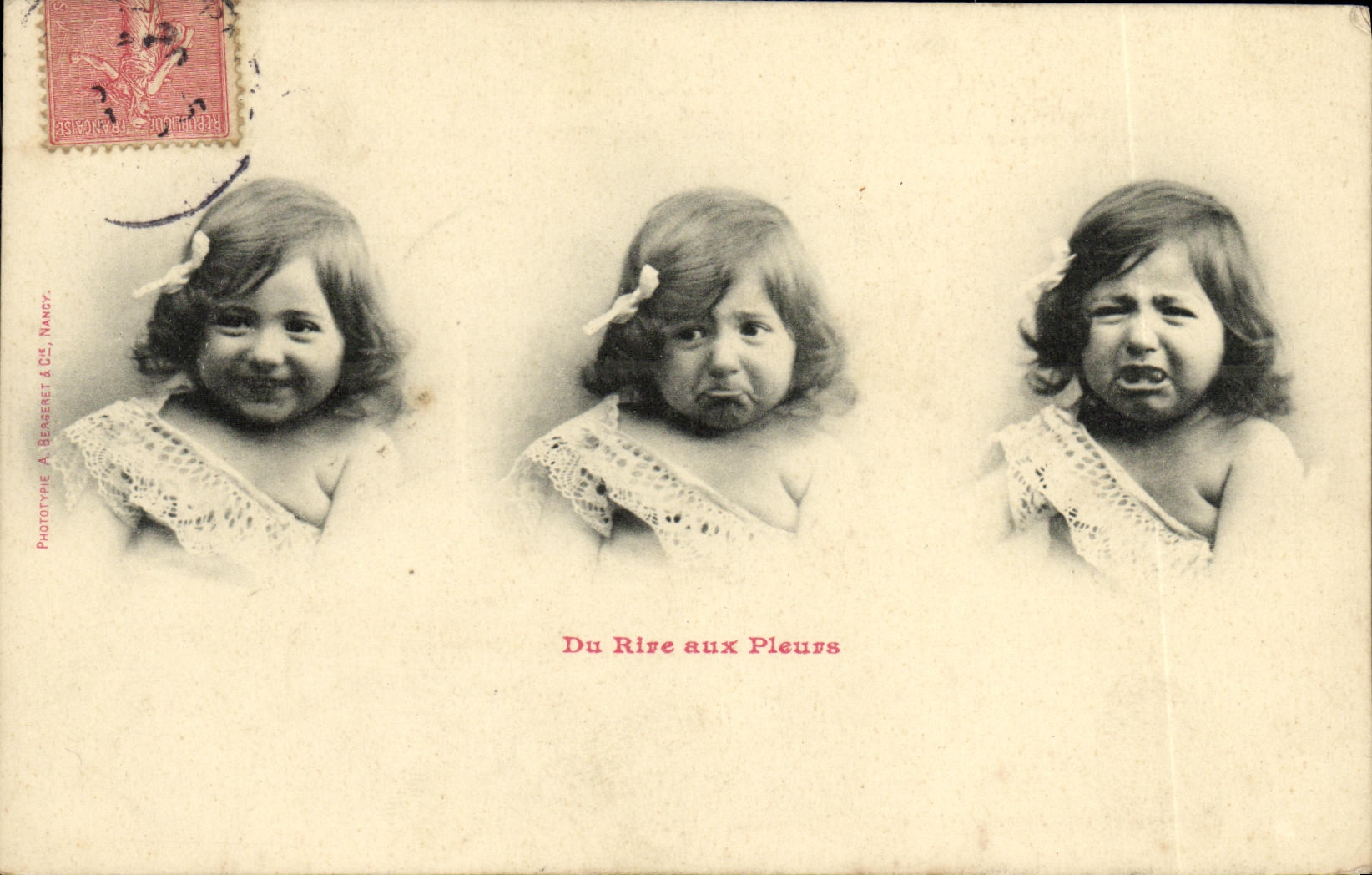 CPA Fantaisie Enfants Du rire aux pleurs 