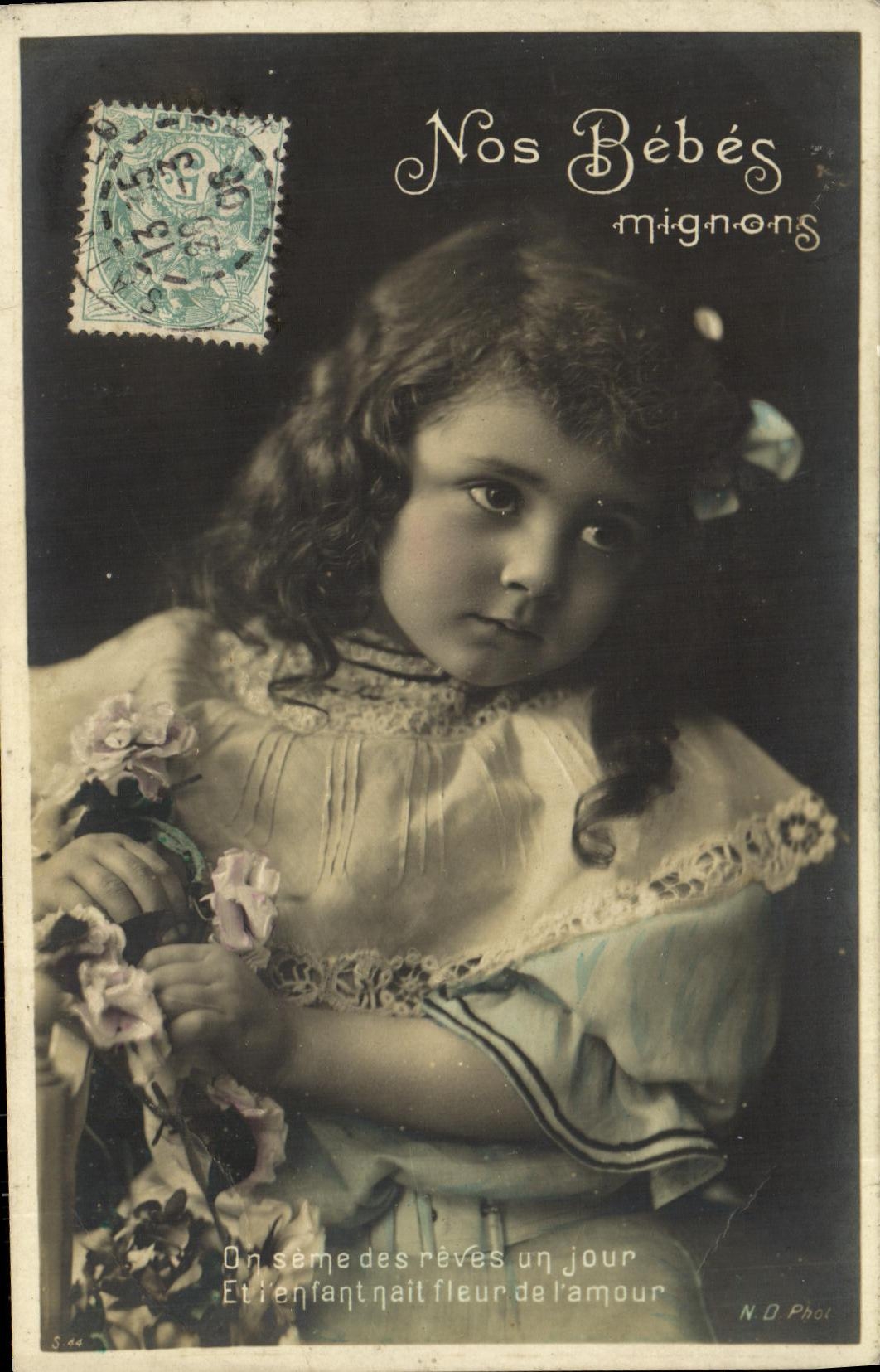 VINTAGE POSTCARD Fantasy Child Our nice babies