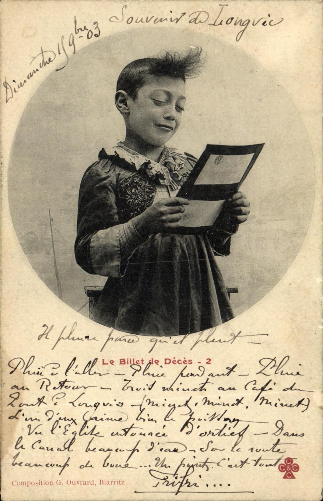 VINTAGE POSTCARD Fantasy Child the ticket of these