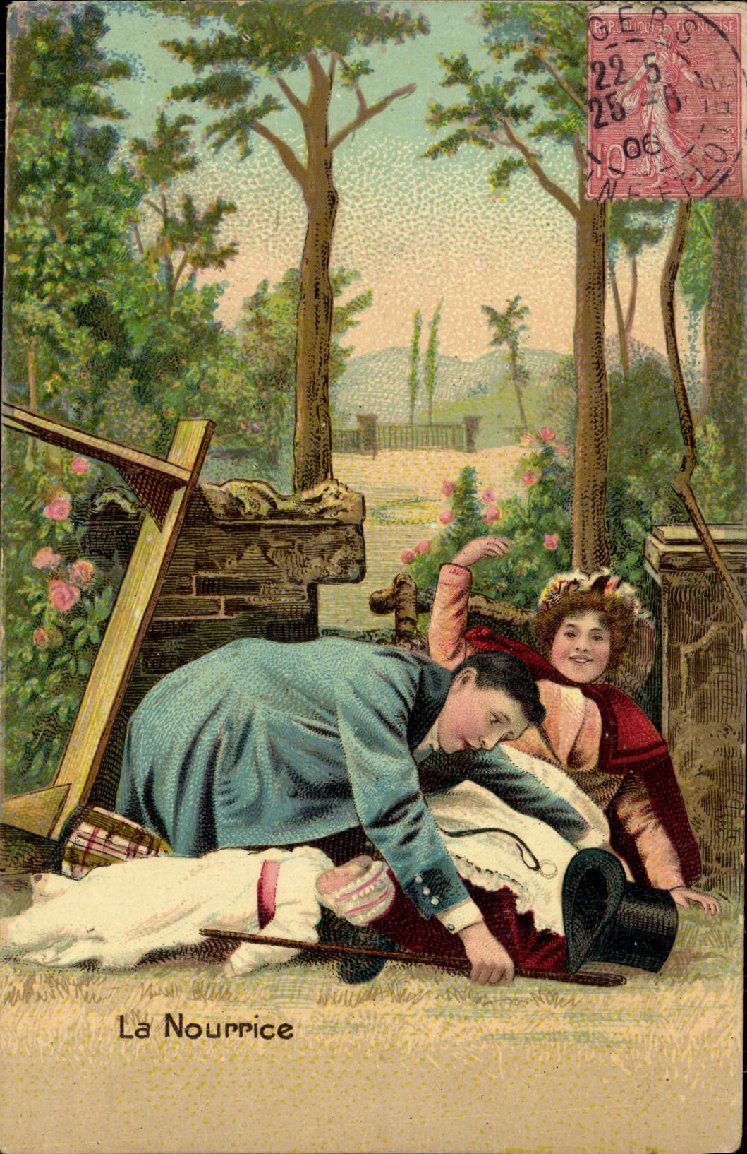 CPA Fantaisie Enfant La nourrice FEmme