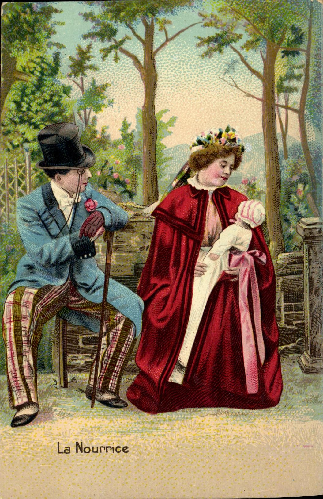 CPA Fantaisie Enfant La nourrice FEmme