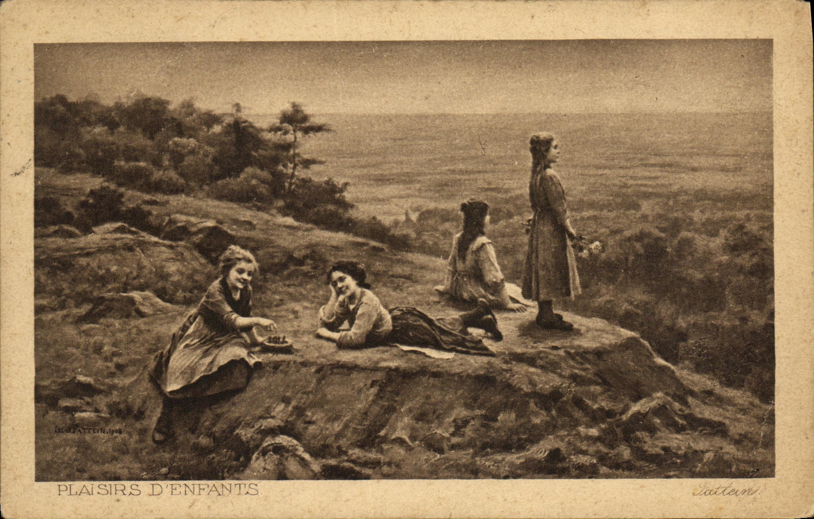 VINTAGE POSTCARD Fantasy Pleasures D Children