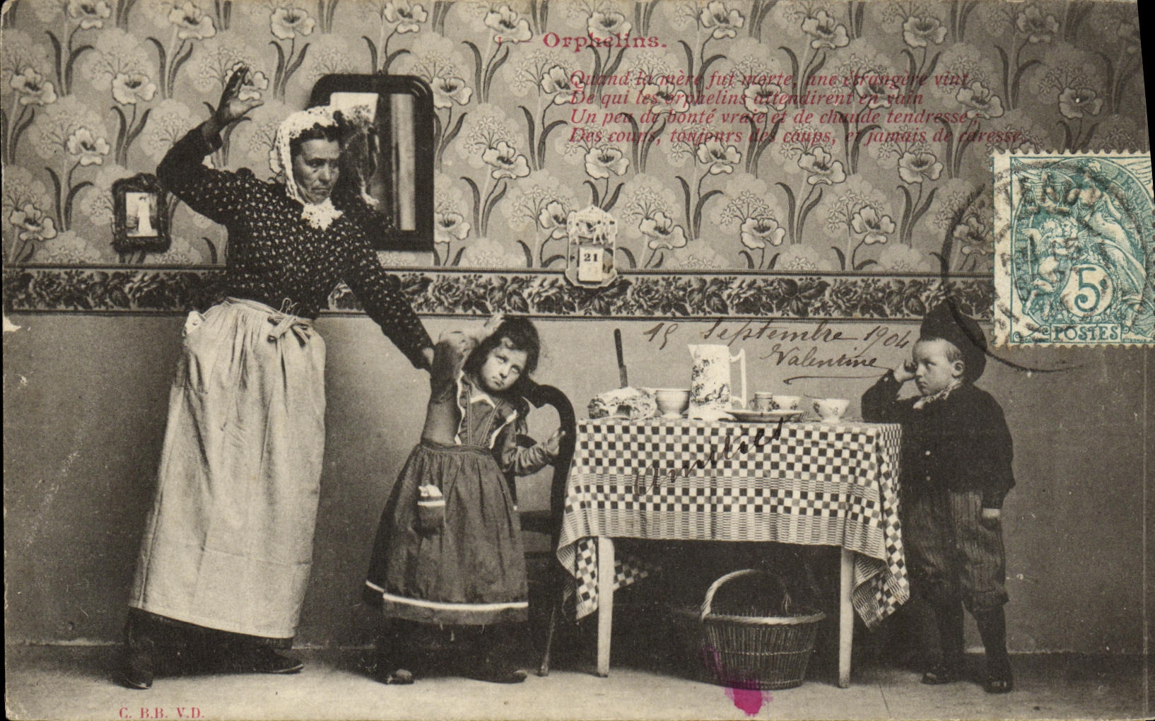 VINTAGE POSTCARD Fantasy Orphan Children