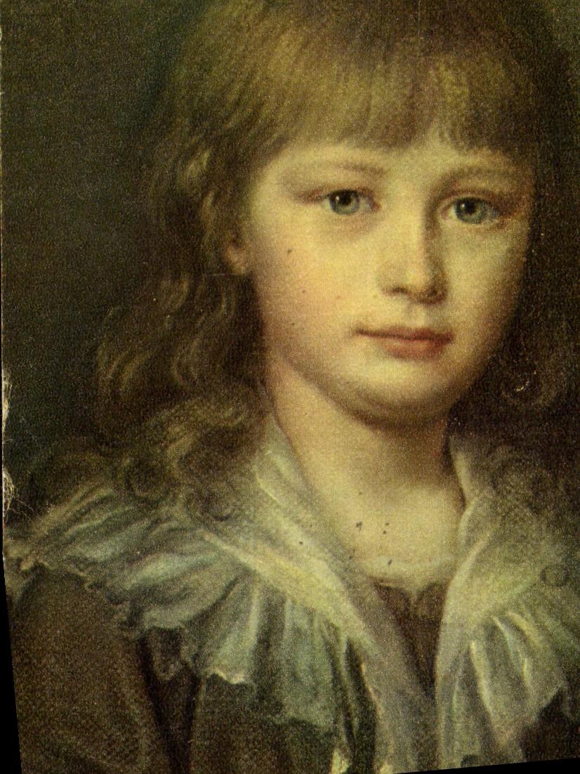 CPSM Fantasy Child David the dolphin with the temple Marie Antoinette Versailles