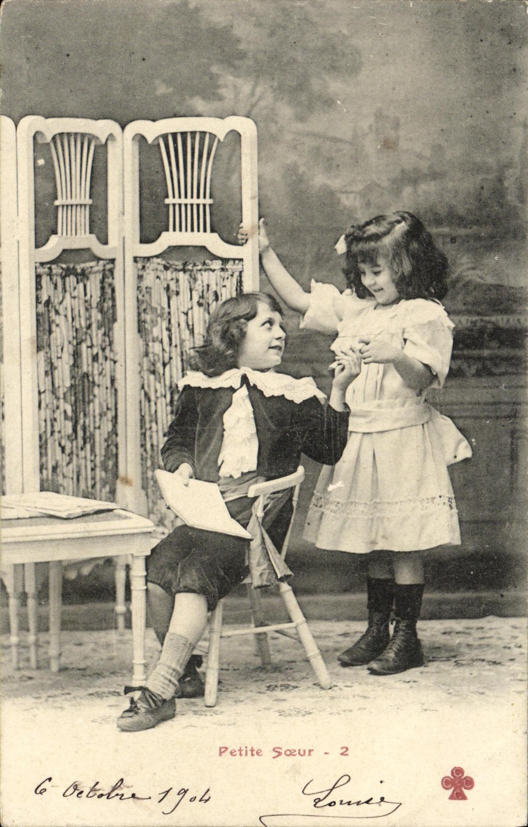 CPA Fantaisie Enfant Petite soeur