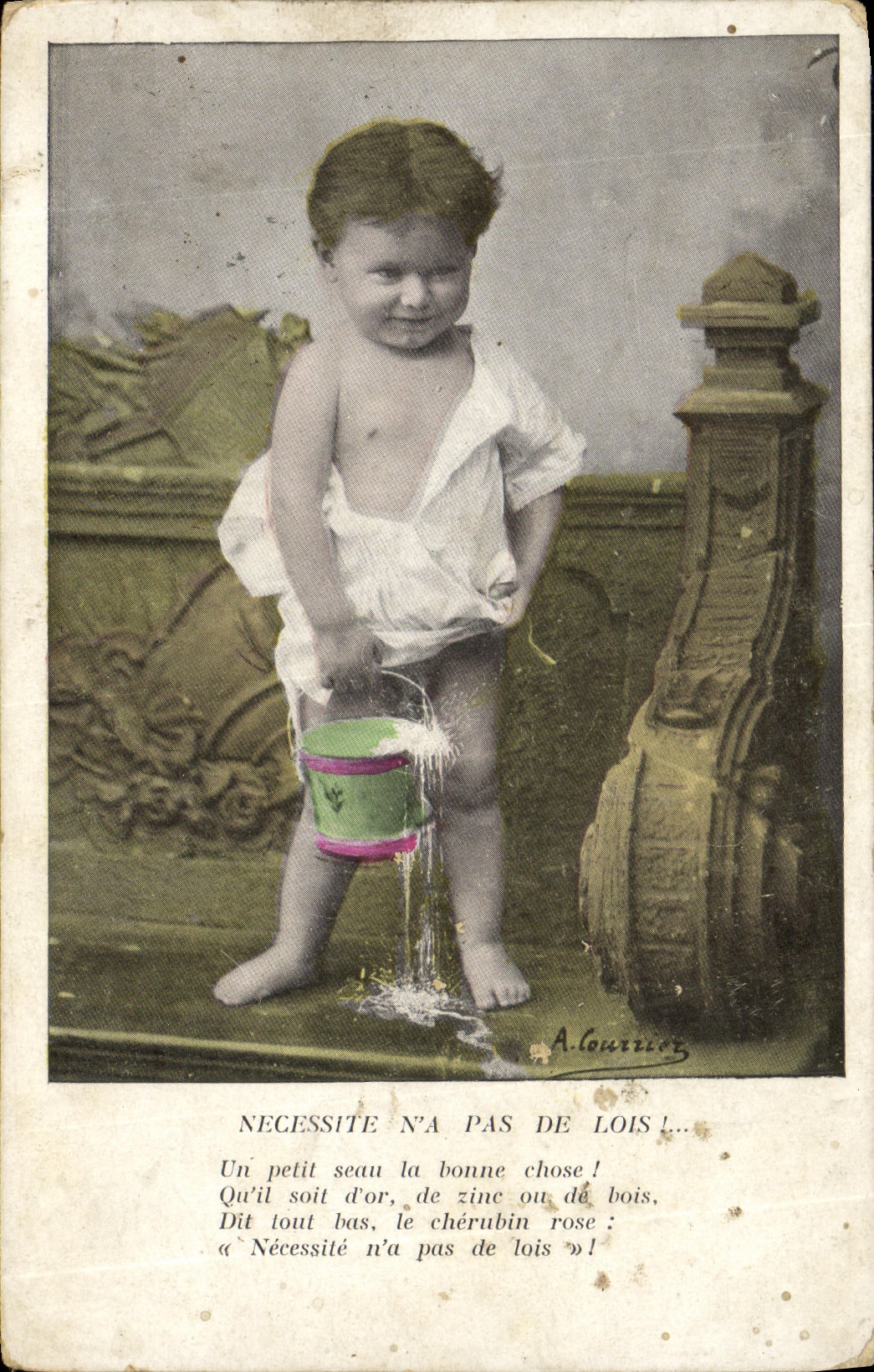 CPA Fantaisie Enfant Necessite n a pas de lois