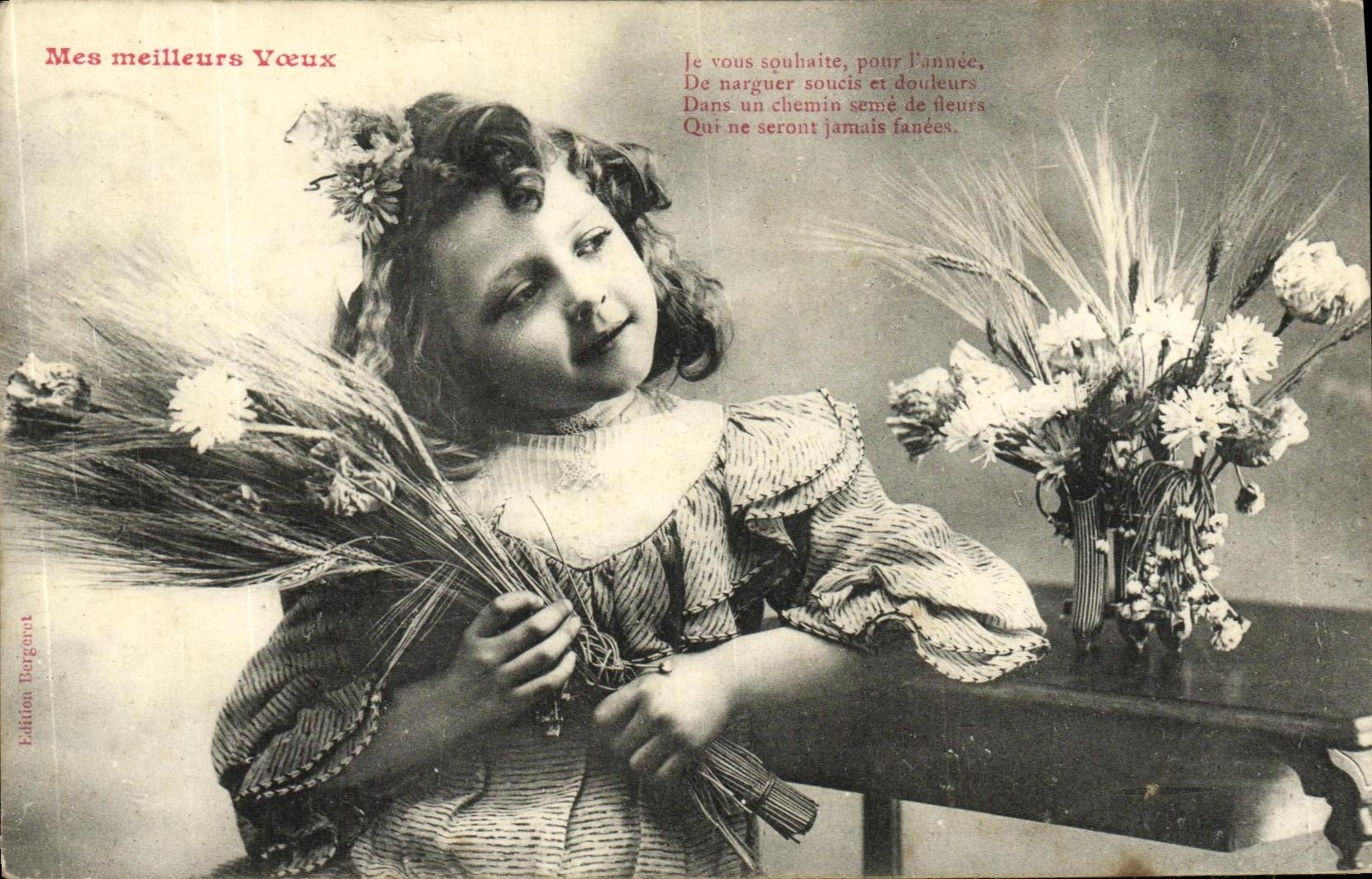 VINTAGE POSTCARD Fantasy Child My best wishes