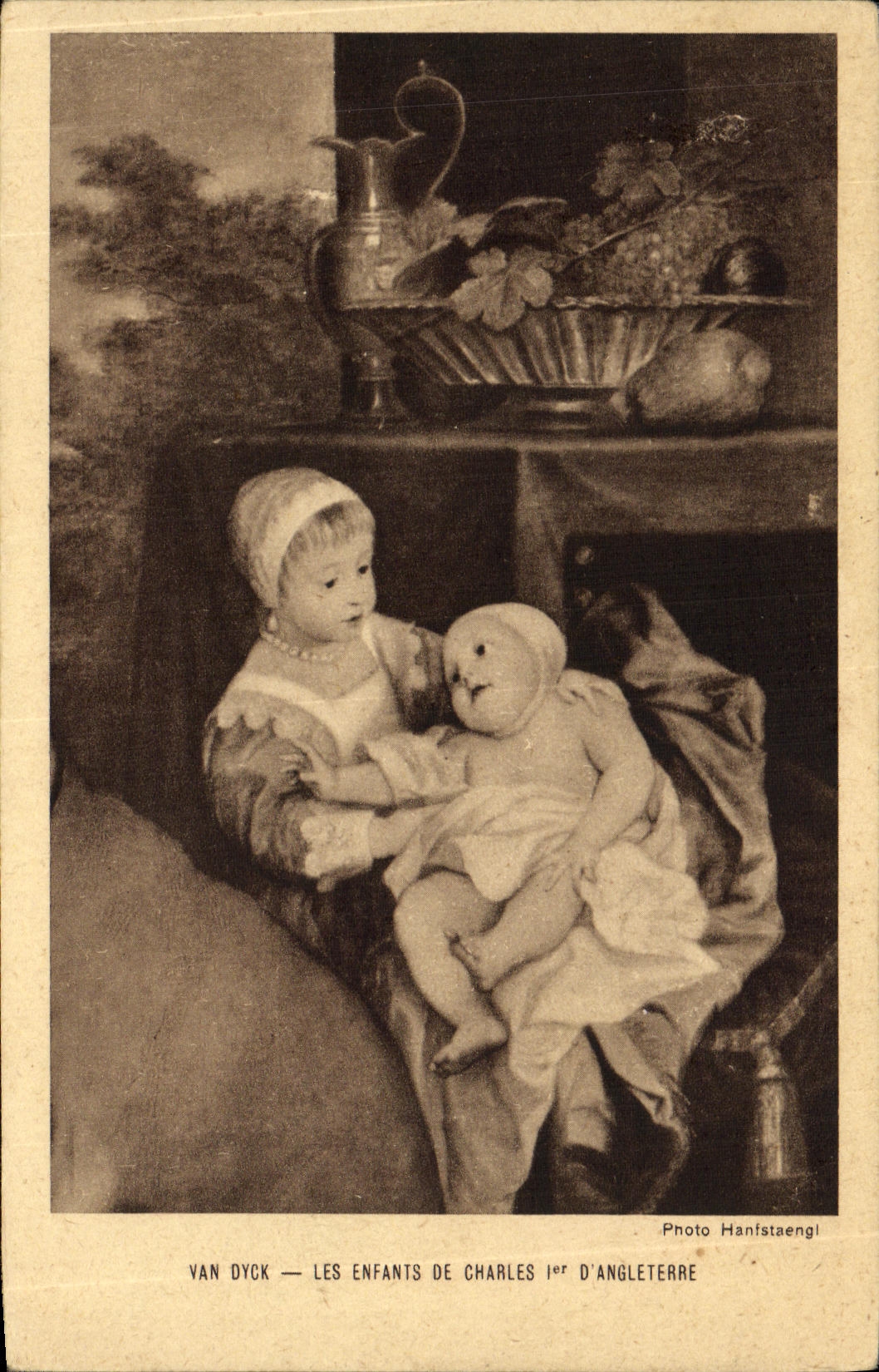 VINTAGE POSTCARD Fantasy Children Van Dyck children of Charles 1st D England