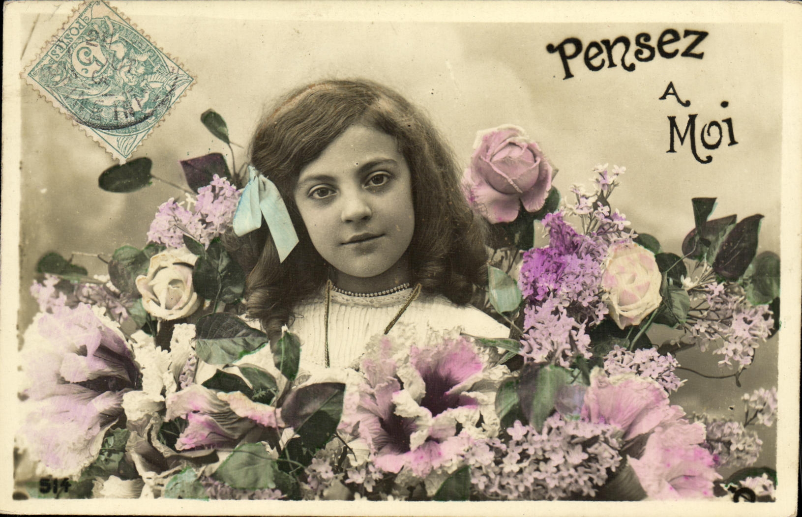 VINTAGE POSTCARD Fantaisie Child Think has me