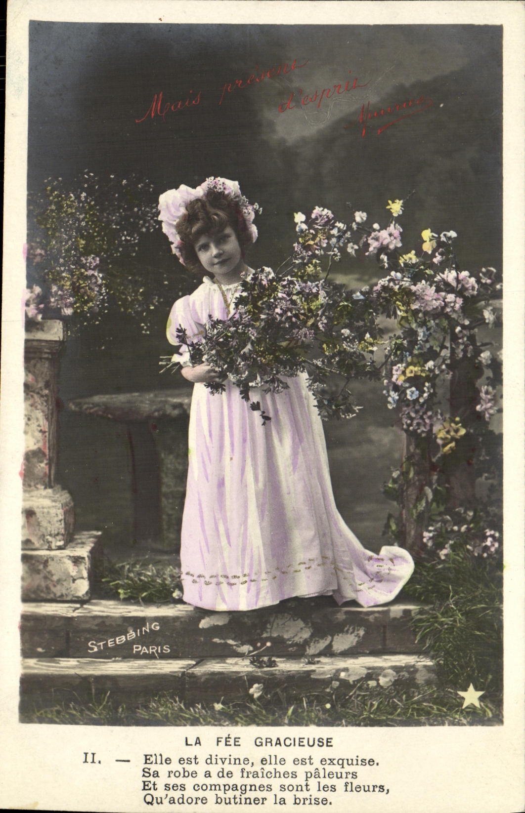 CPA Fantaisie Enfant La fee gracieuse