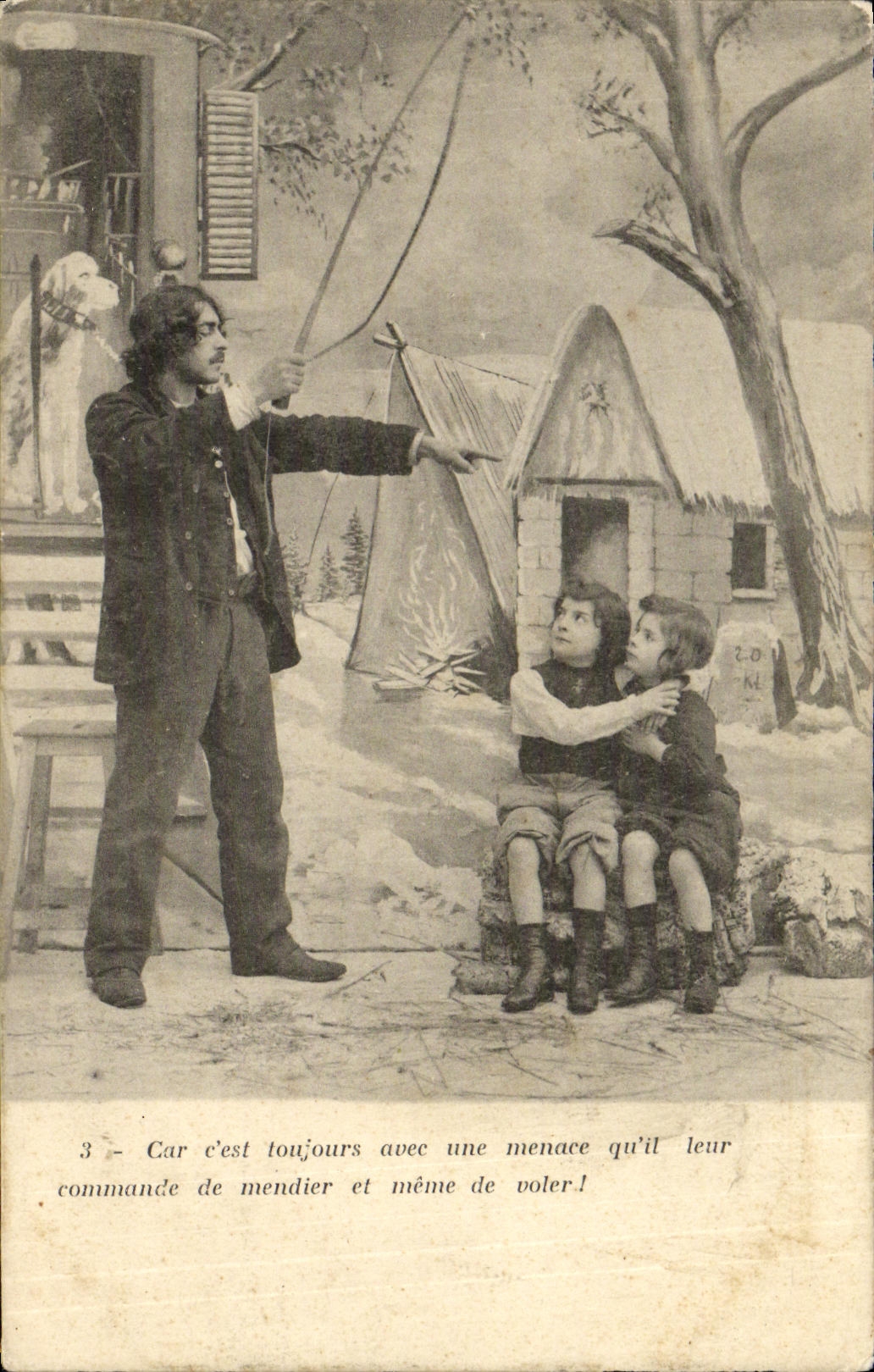 CPA Fantaisie Enfants Fouet