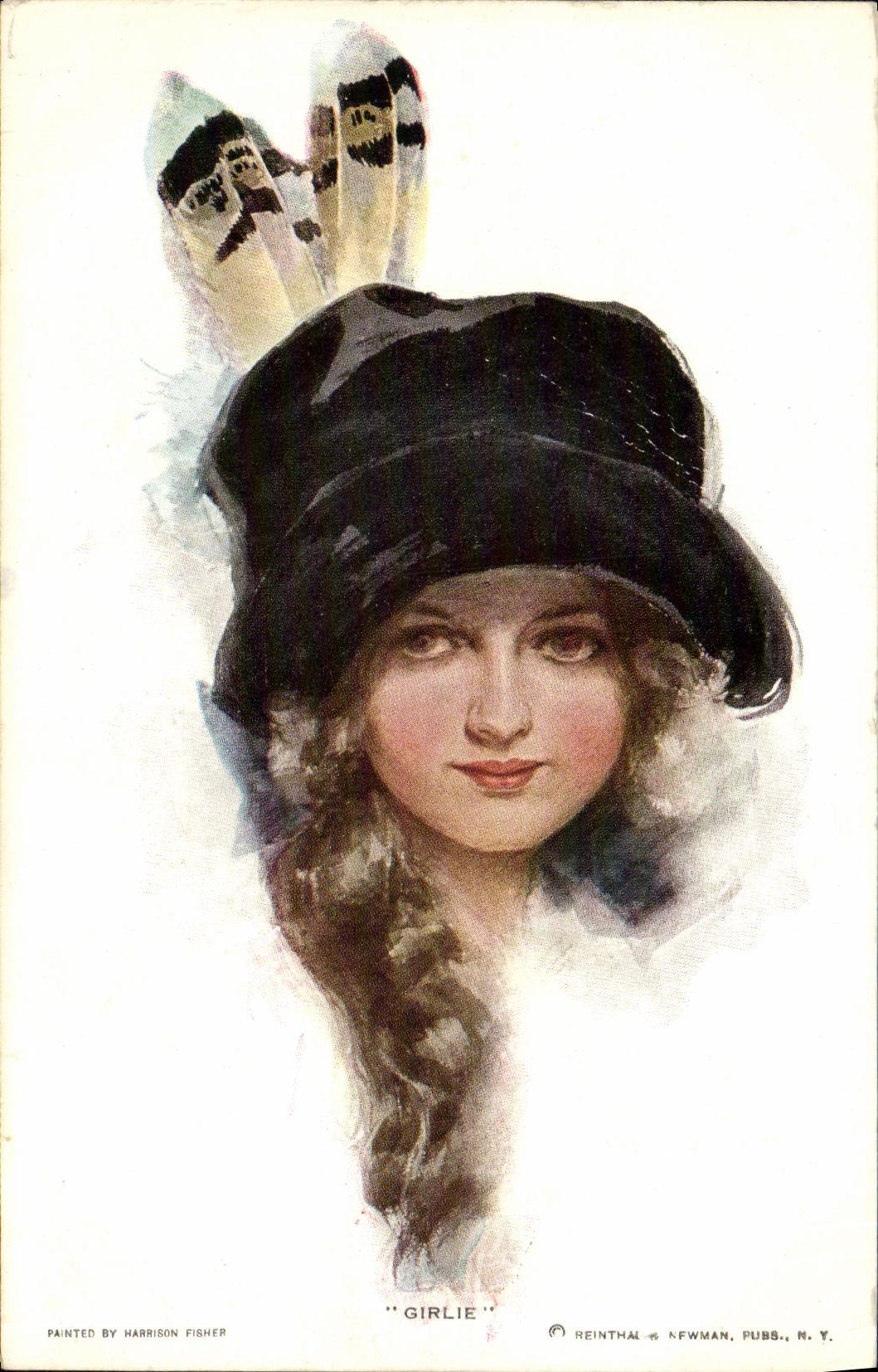 CPA Fantaisie Femme Girlie 