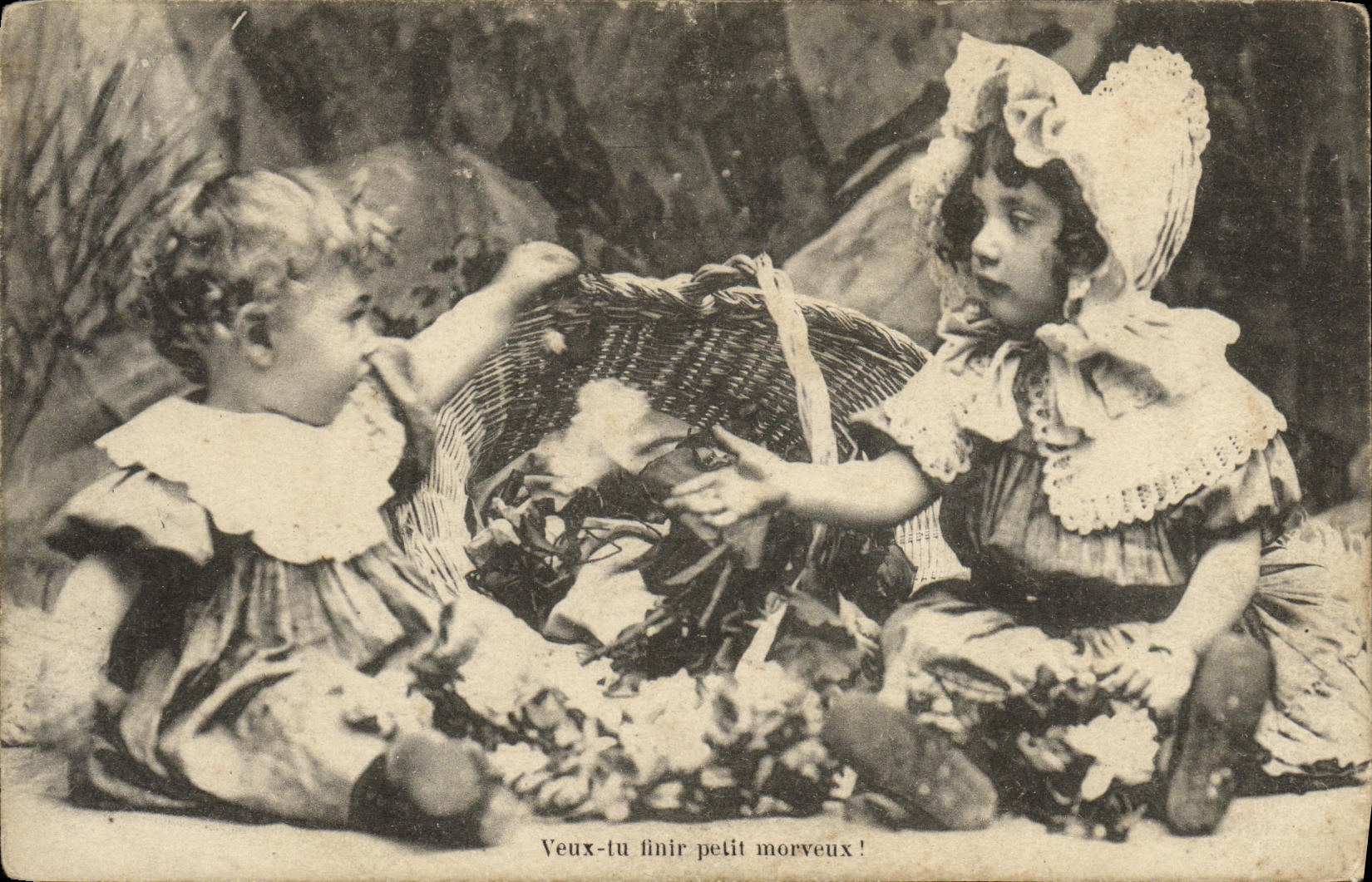 VINTAGE POSTCARD Fantaisie Children Want you to finish small snotty nosed kid