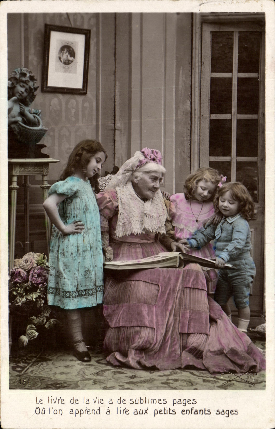 CPA Fantaisie Enfants et grand mere