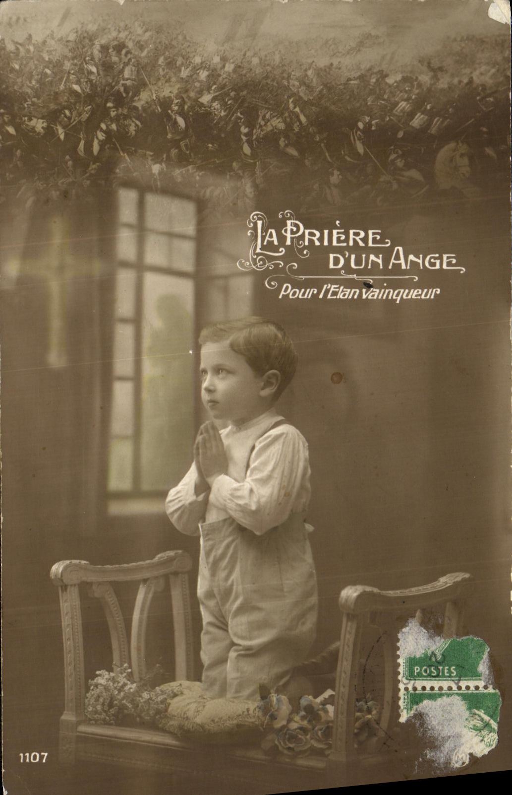 VINTAGE POSTCARD Fantasy Child the prayer D an angel