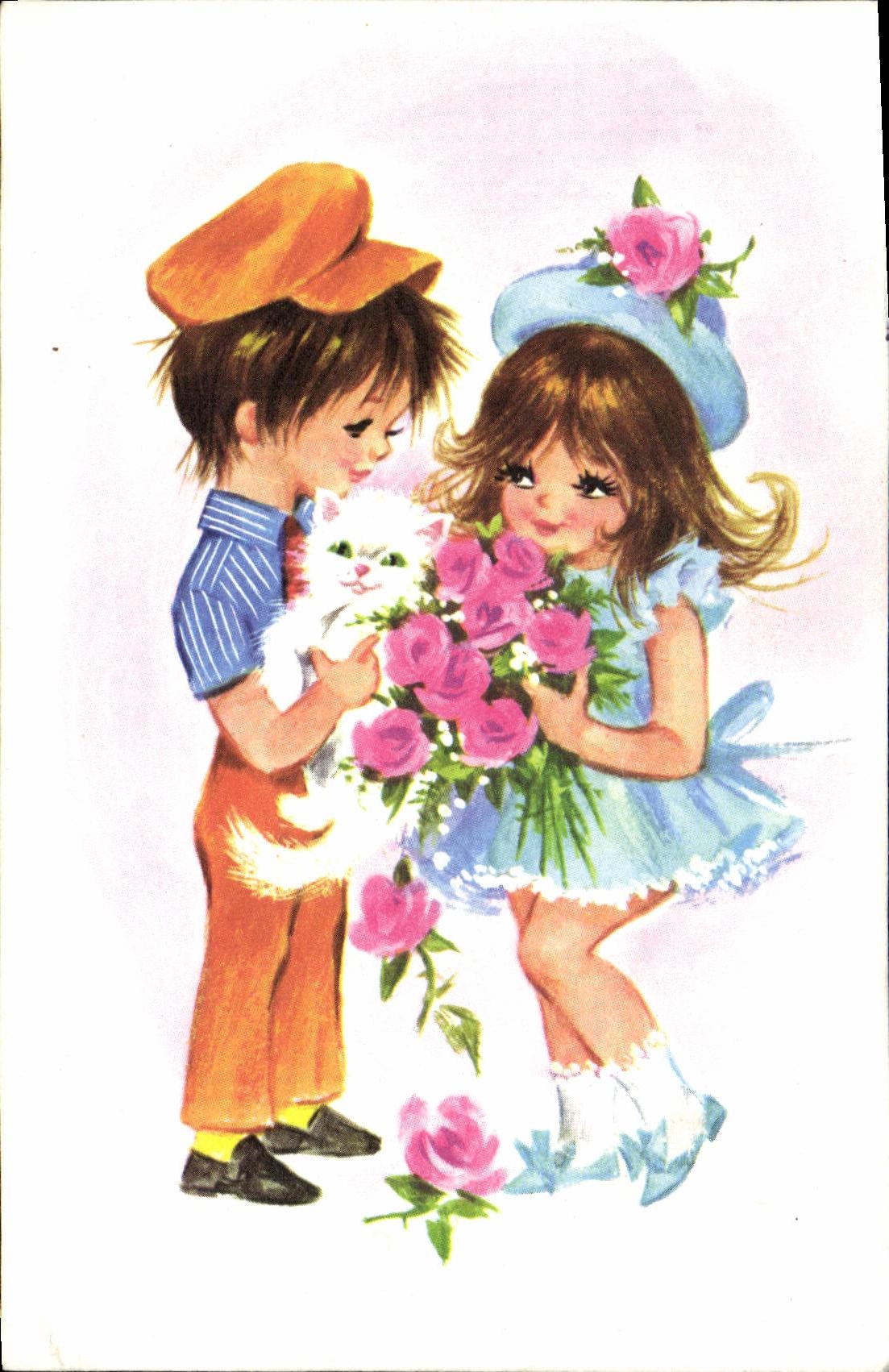 MODERN CARD Fantasy Children Cat