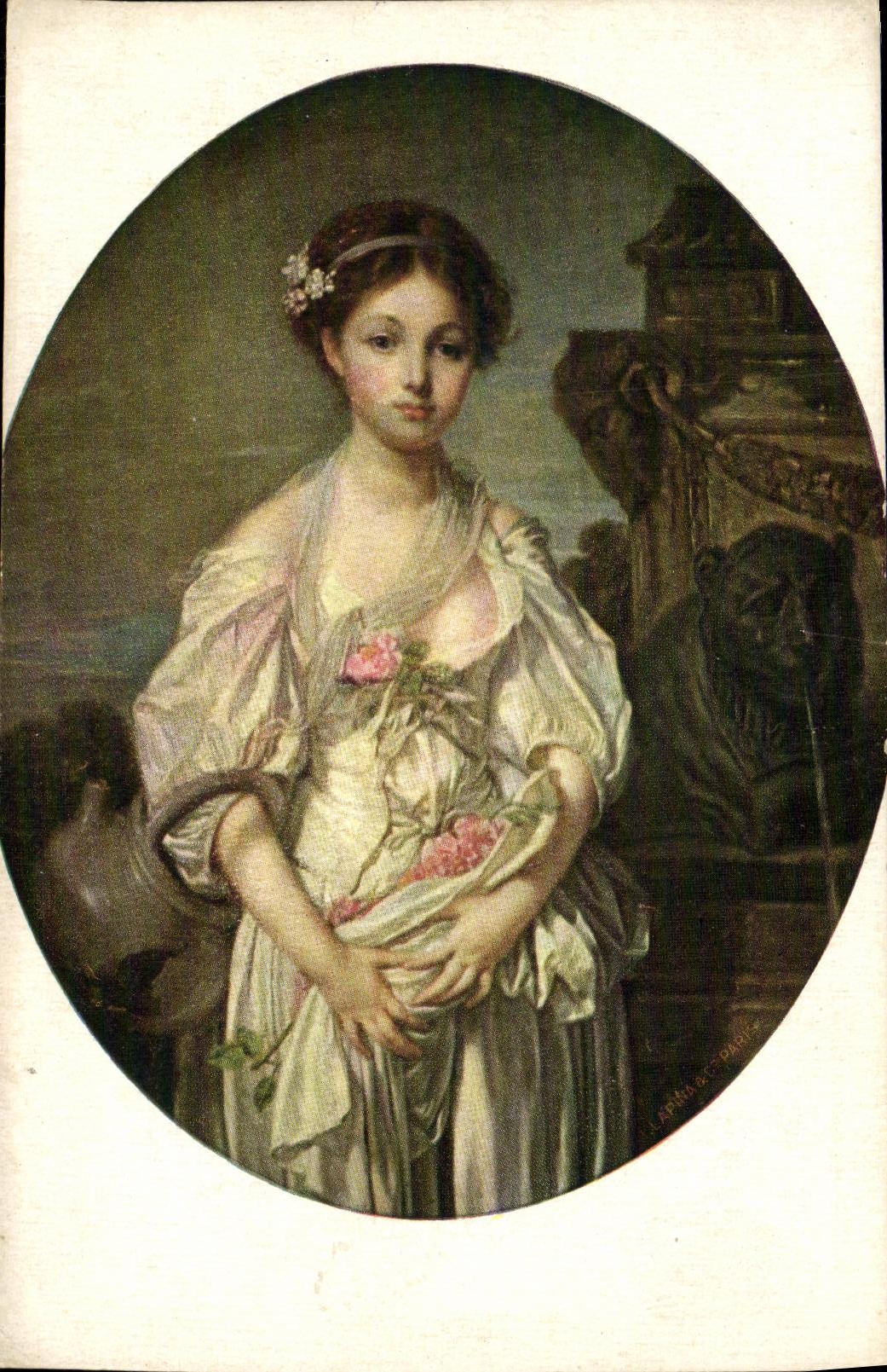 CPA Fantaisie Femme Greuze La cruche cassee