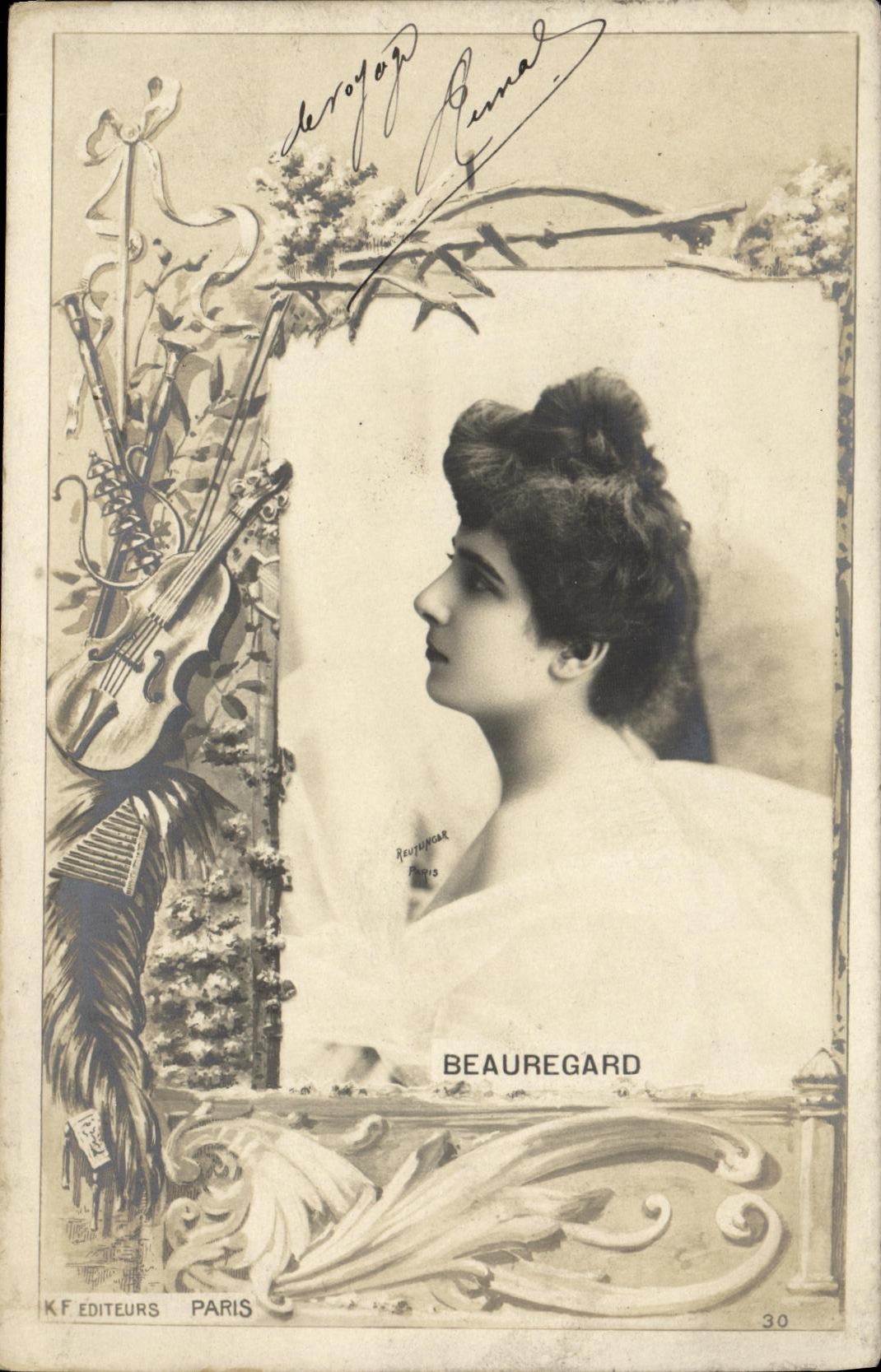 CPA Fantaisie Femme Beauregard Violon