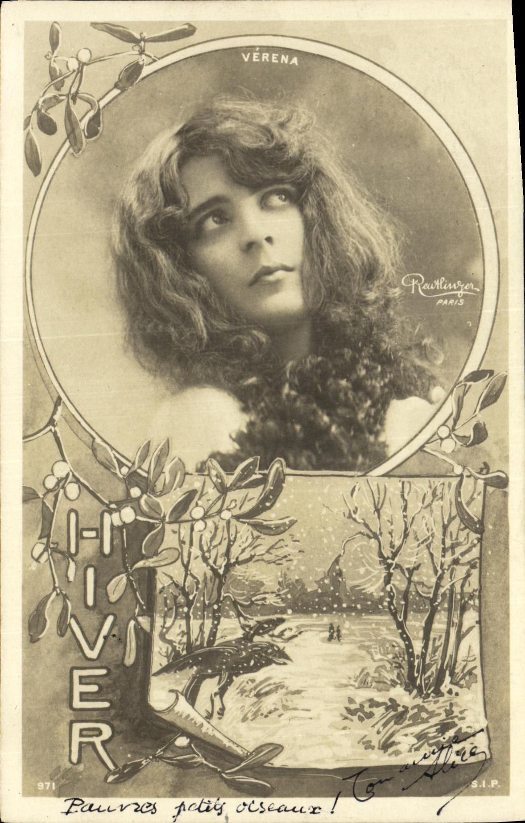 VINTAGE POSTCARD Fantasy Woman Verena Winter