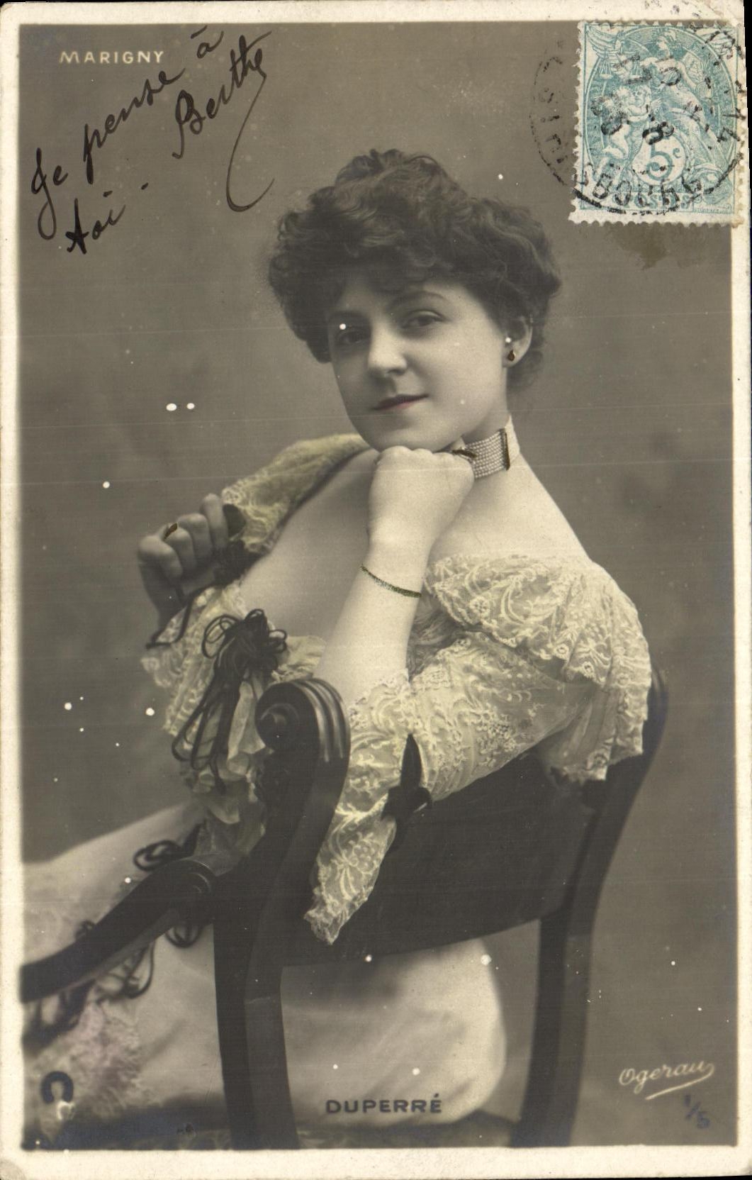 VINTAGE POSTCARD Fantasy Woman Marigny Duperre