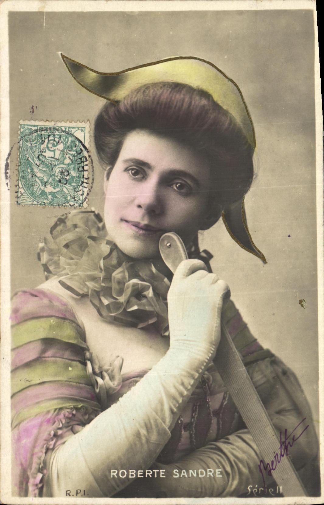 VINTAGE POSTCARD Fantasy Woman Roberte Pike perch