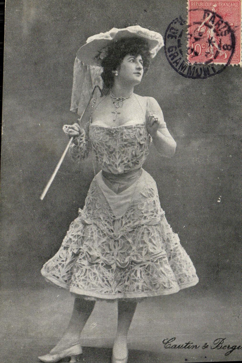 VINTAGE POSTCARD Fantaisie Woman Lydia Parisiana Y has D the woman Cautin Berger