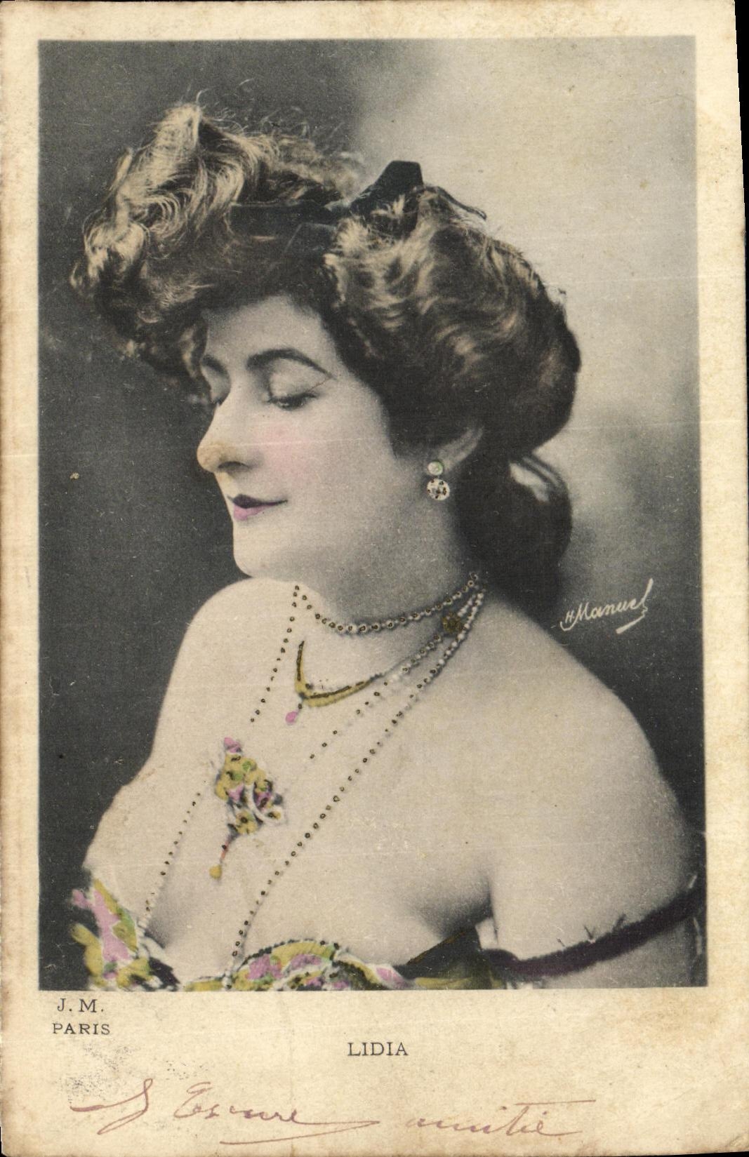 VINTAGE POSTCARD Fantasy Lidia Woman