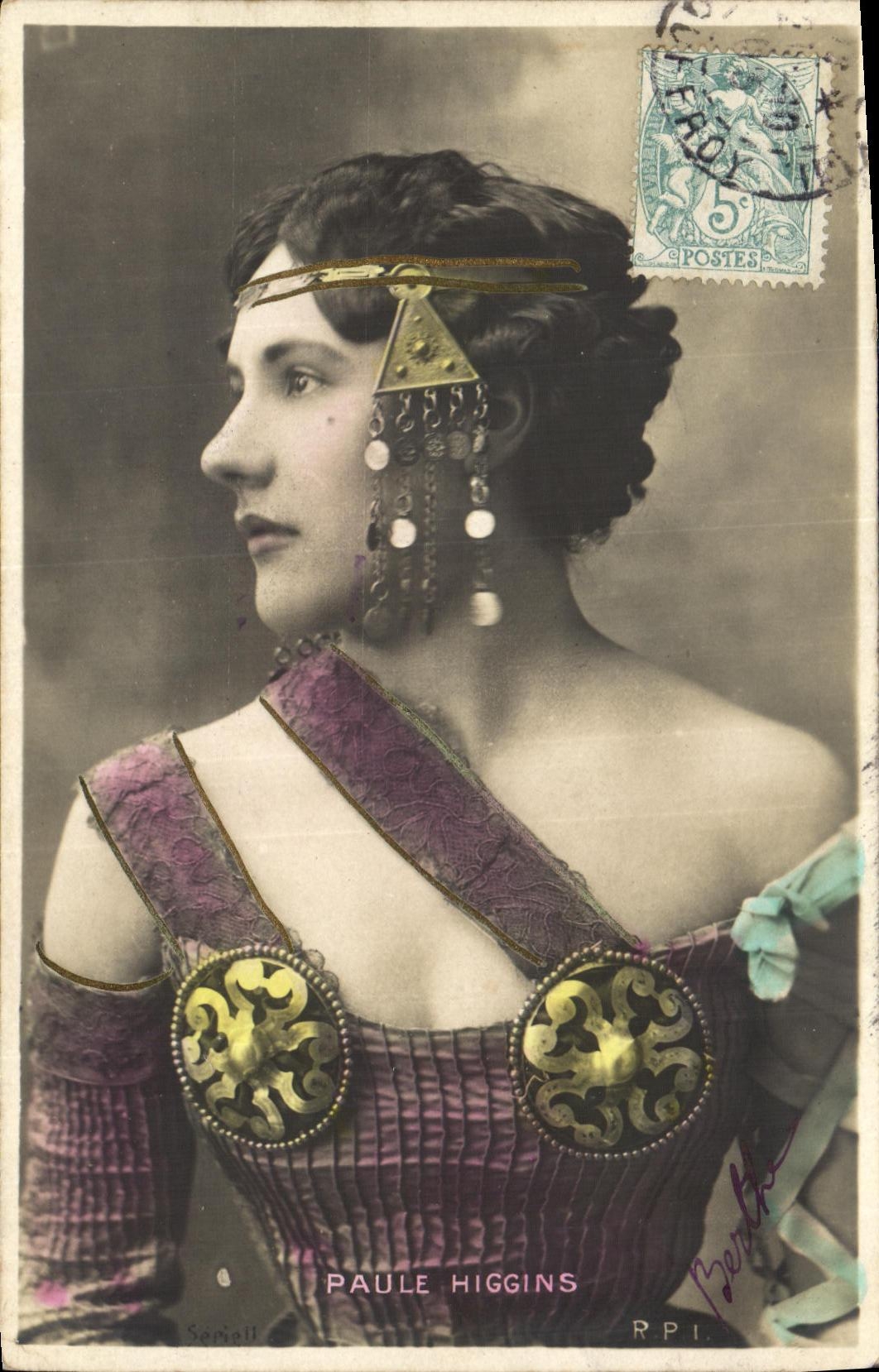 VINTAGE POSTCARD Fantasy Woman Paule Higgins