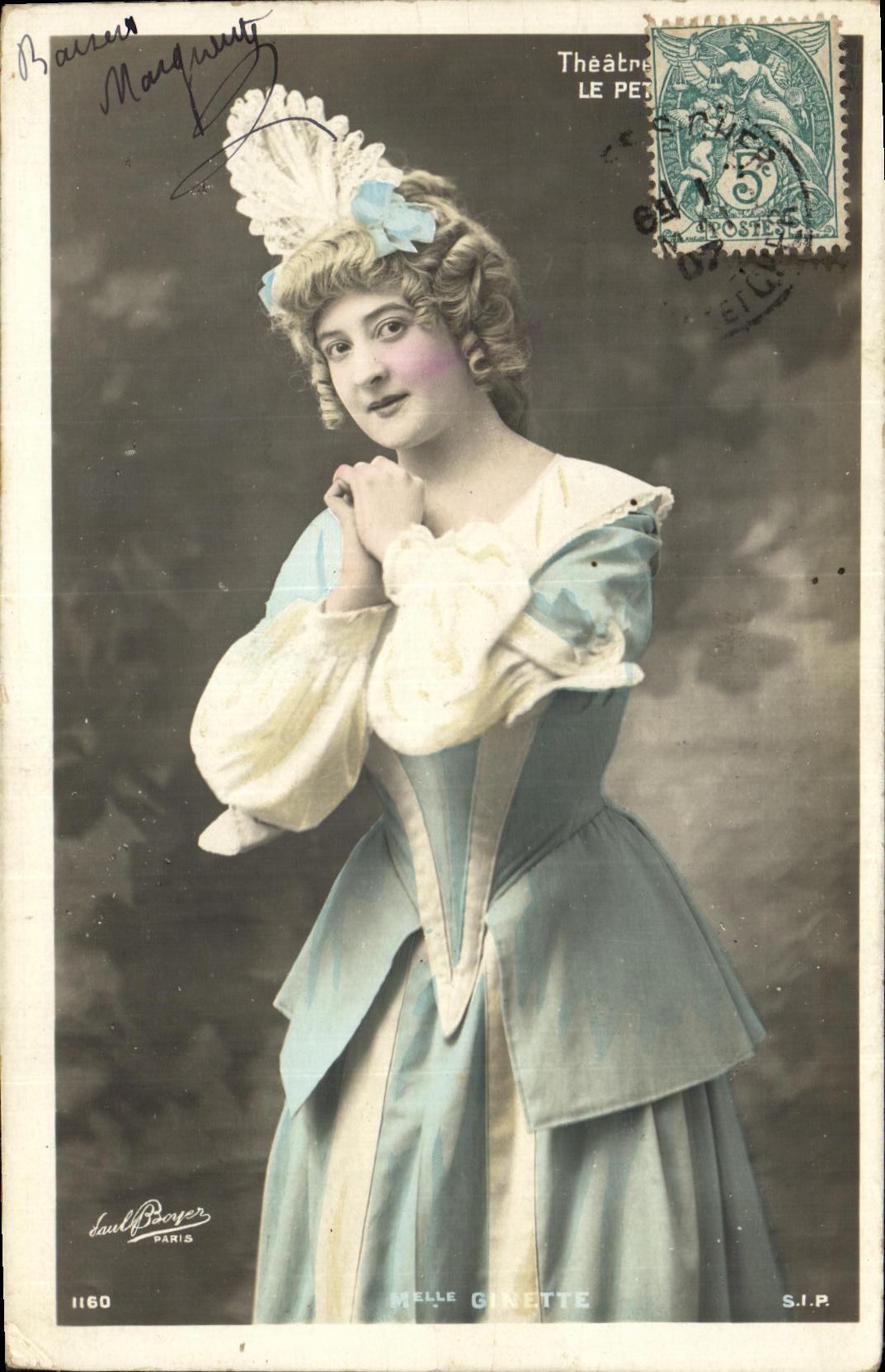 CPA Fantaisie Femme Mlle Ginette