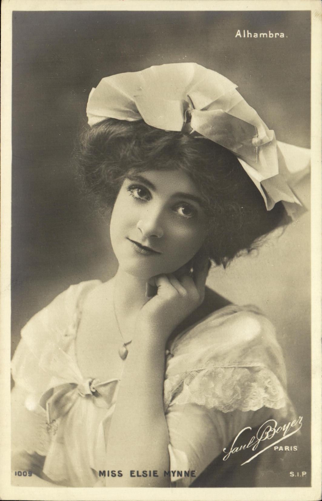 CPA Fantaisie Femme Alhambra Miss Elsie Mynne