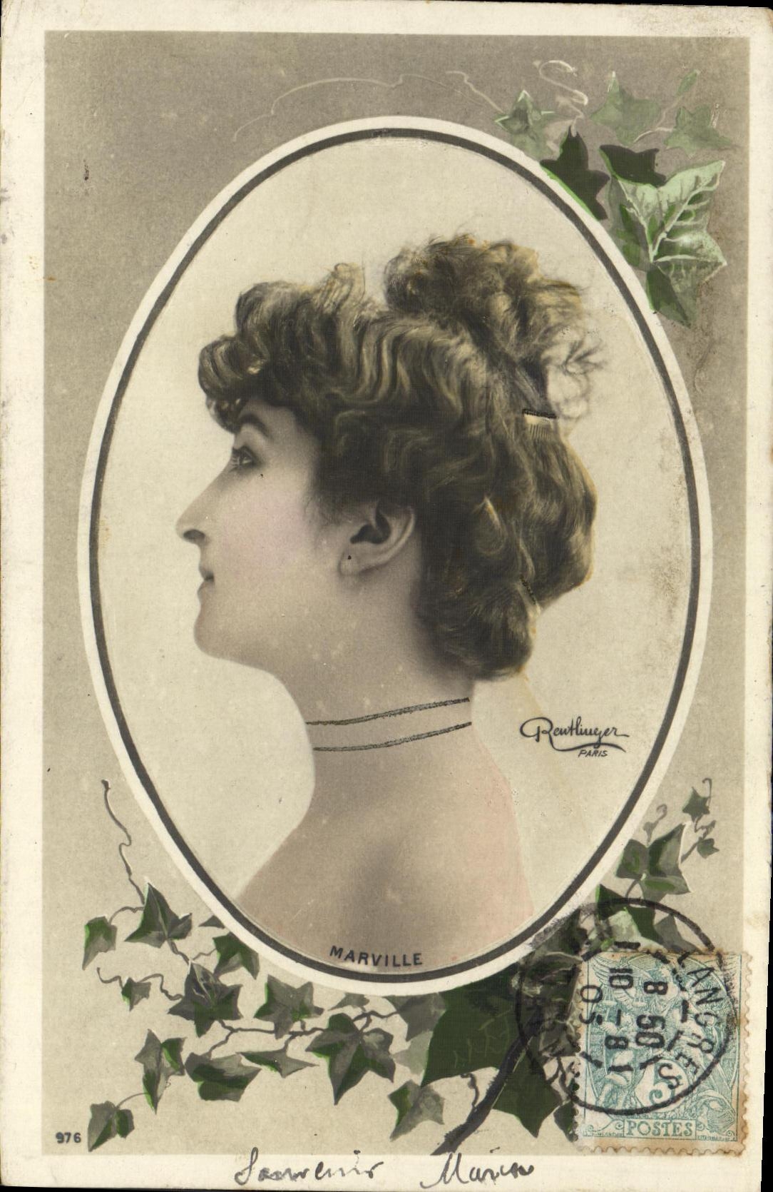 CPA Fantaisie Femme Marville