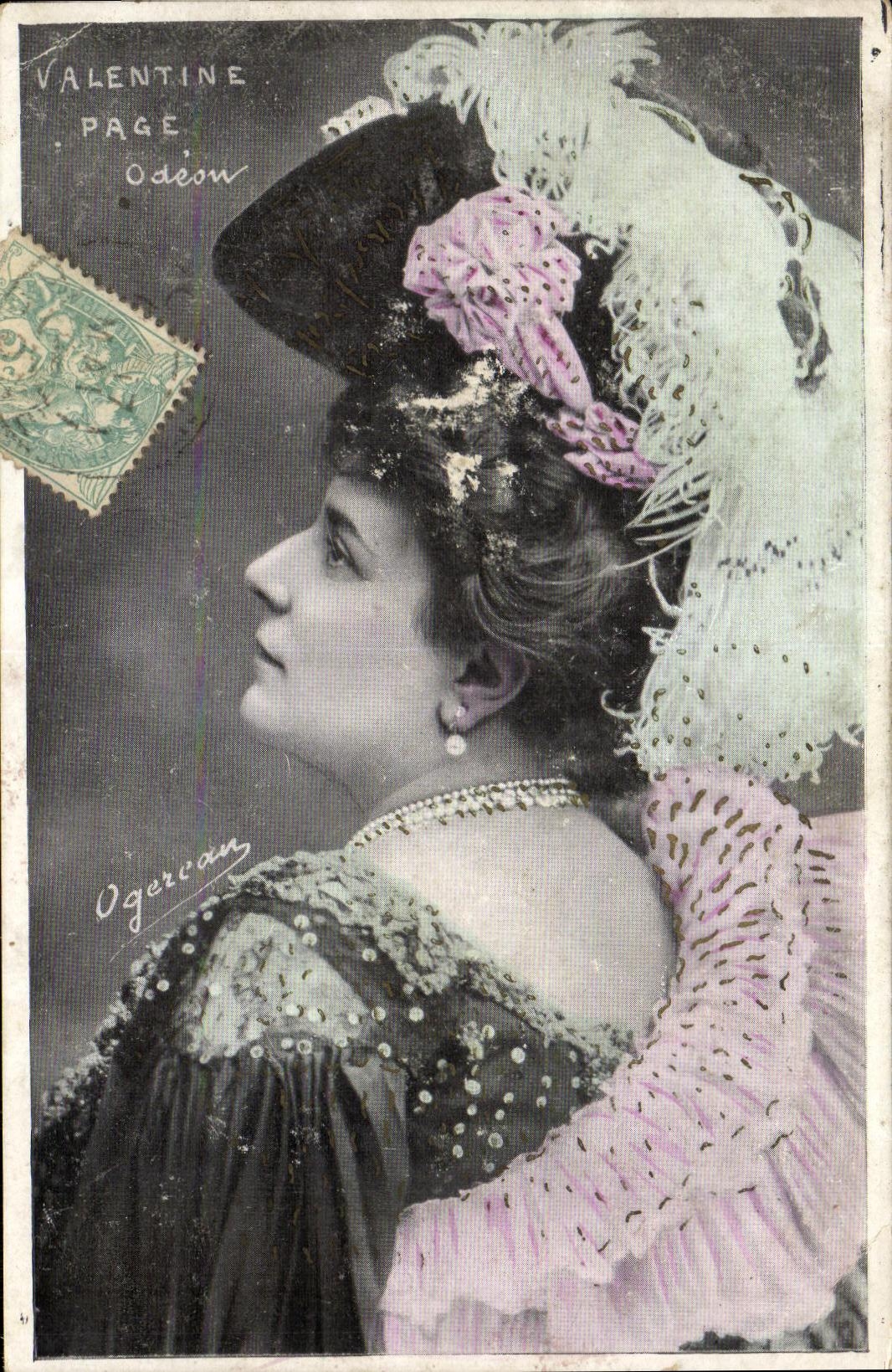 CPA Fantaisie Femme Valentine Page Odeon Paris