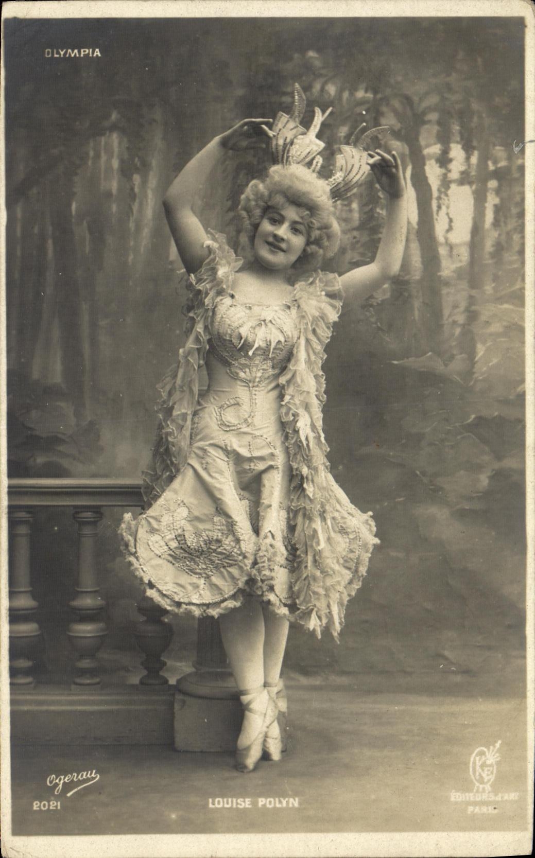 CPA Fantaisie Femme Olympia Louise Polyn