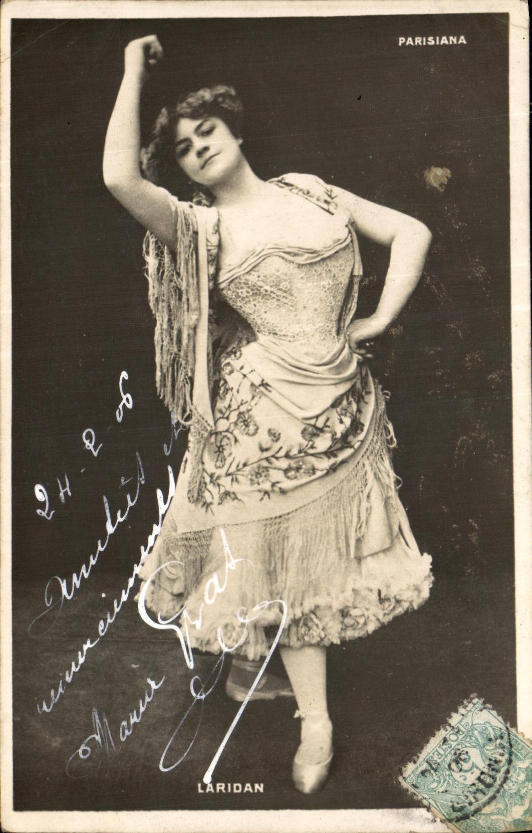 CPA Fantaisie Femme Parisiana Laridan