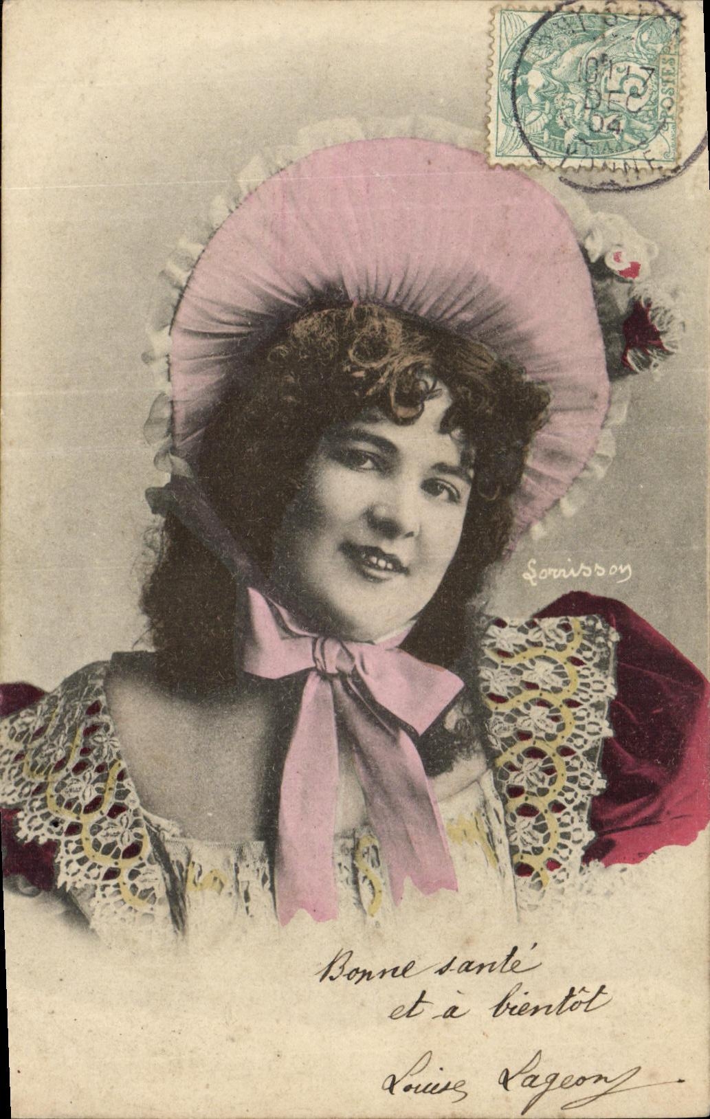 CPA Fantaisie Femme Louisson