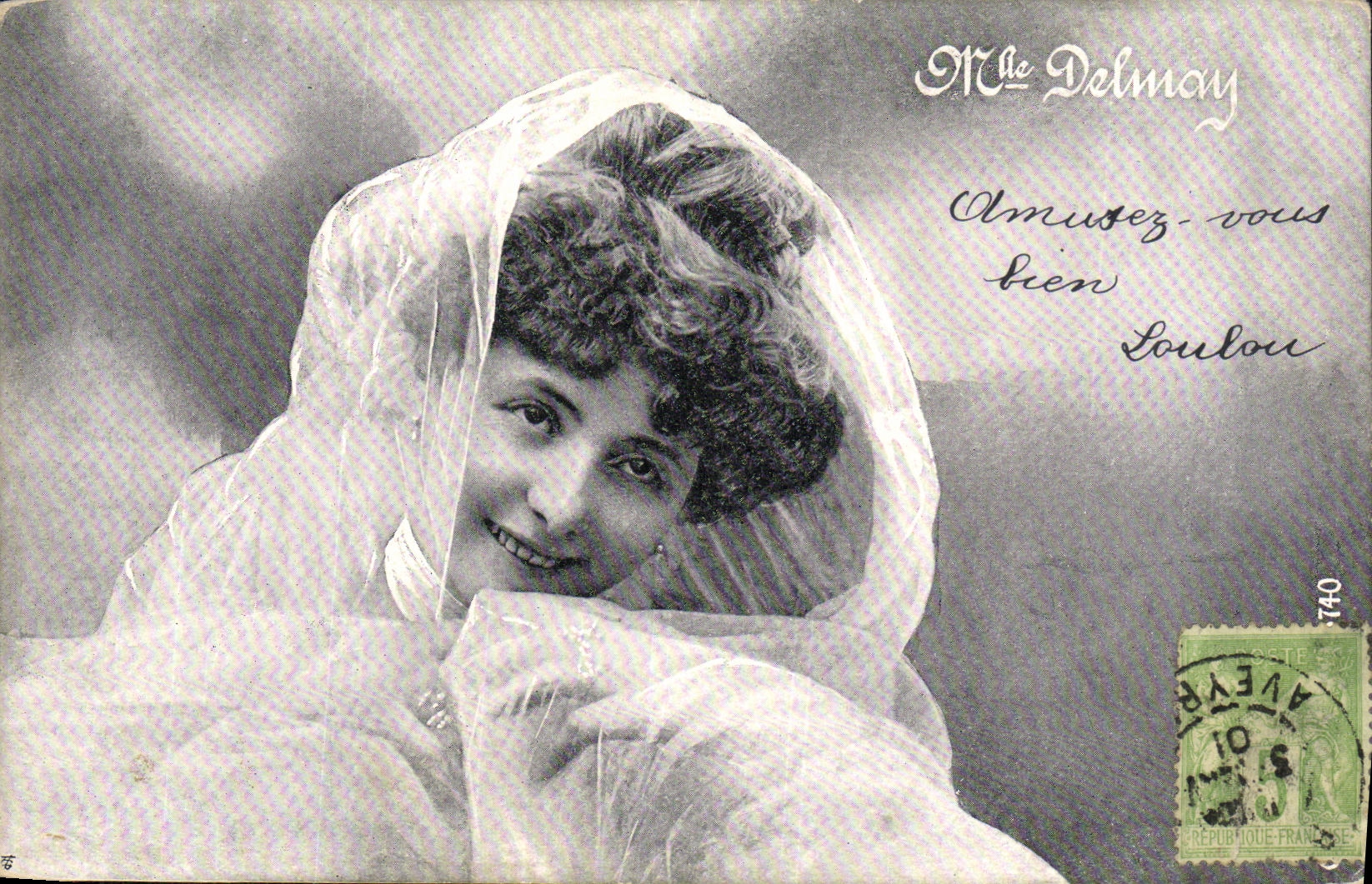 CPA Fantaisie Femme Mlle Delmay