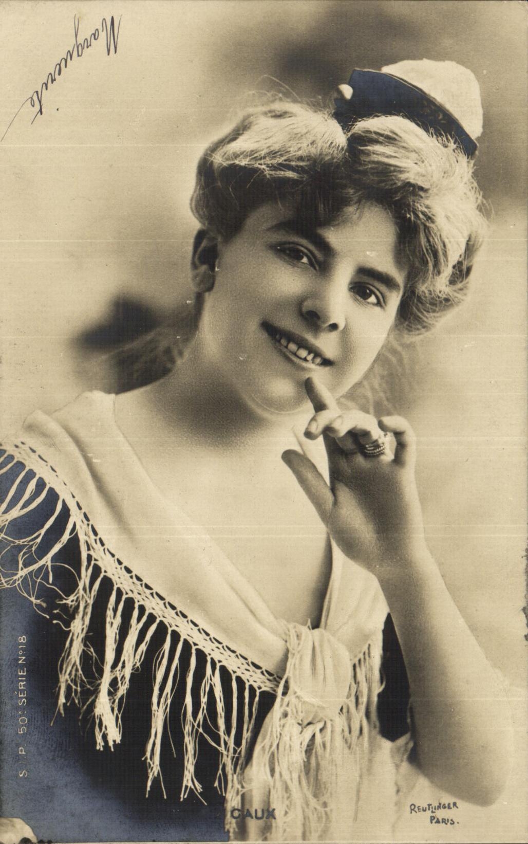 CPA Fantaisie Femme Caux Reutlinger