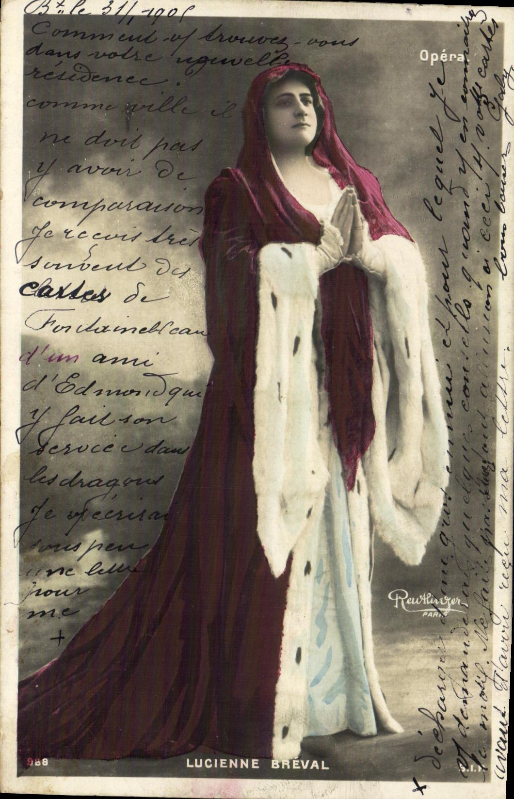 CPA Fantaisie Femme Opera Lucienne Breval