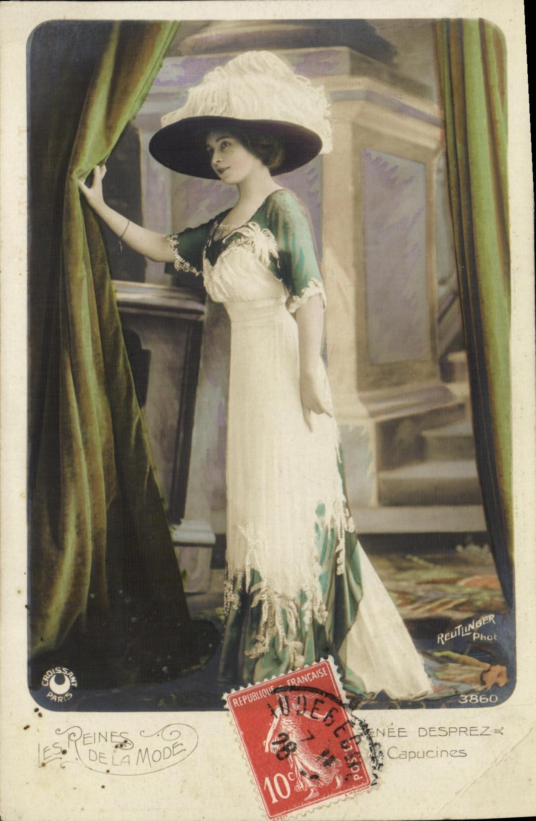 CPA Fantaisie Femme Renee Desprez Capucines