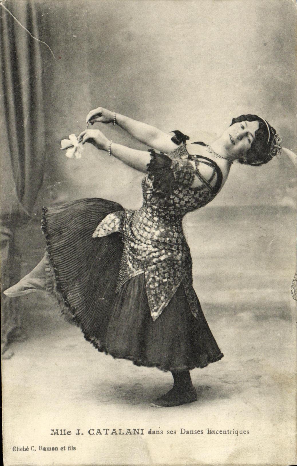 CPA Fantaisie Femme Mlle Catalani dans ses danses excentriques