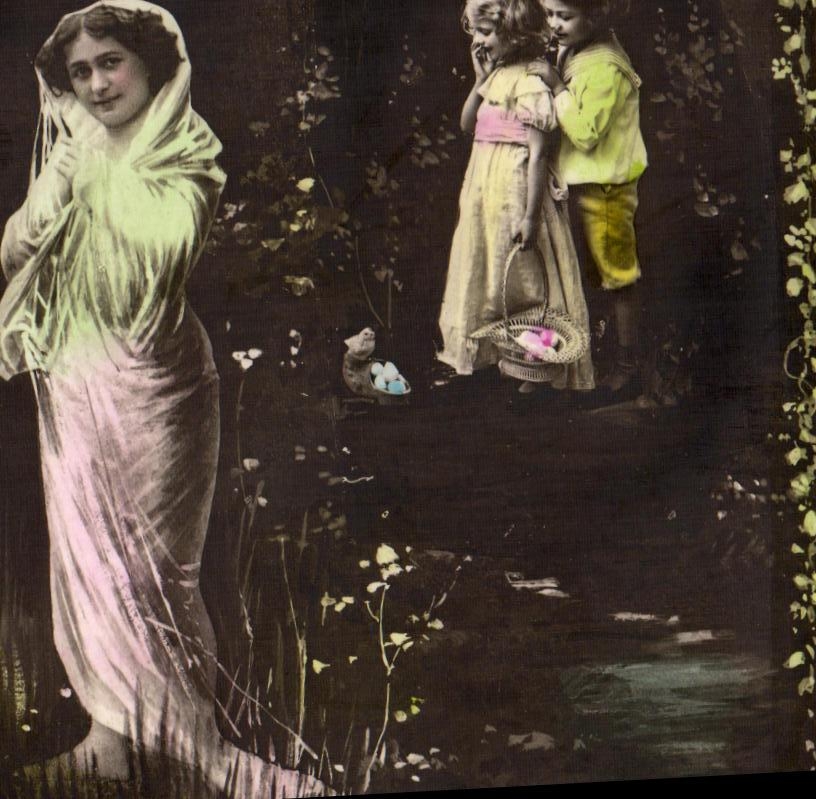 CPA Fantaisie Femme Enfant Nain