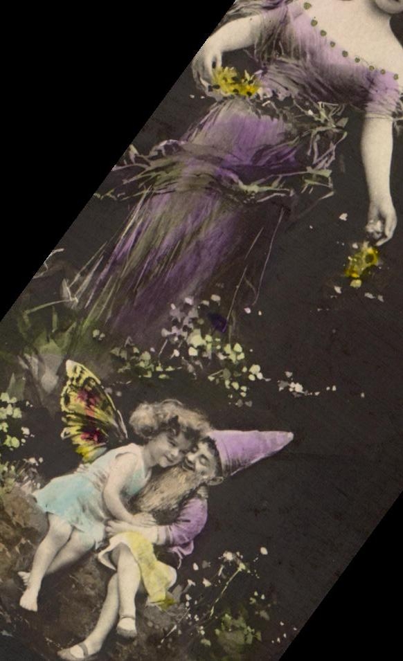 CPA Fantaisie Femme Enfant Nain Lutin Ange