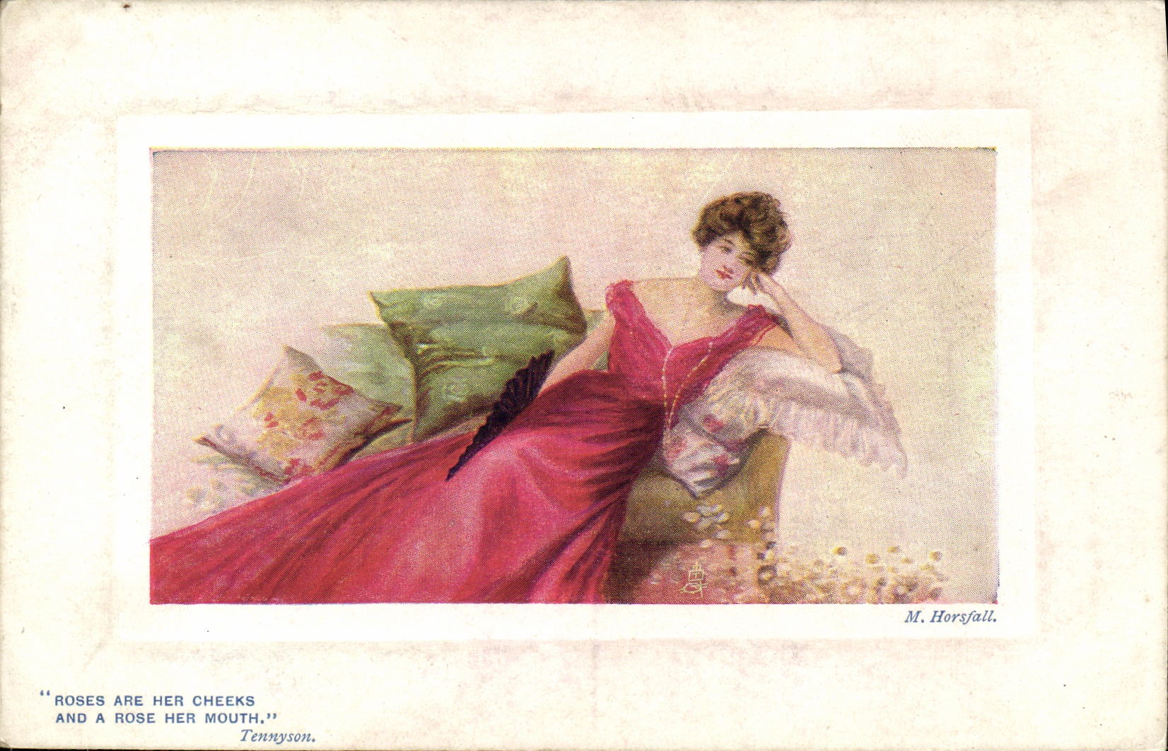 CPA Fantaisie Femme Horsfall