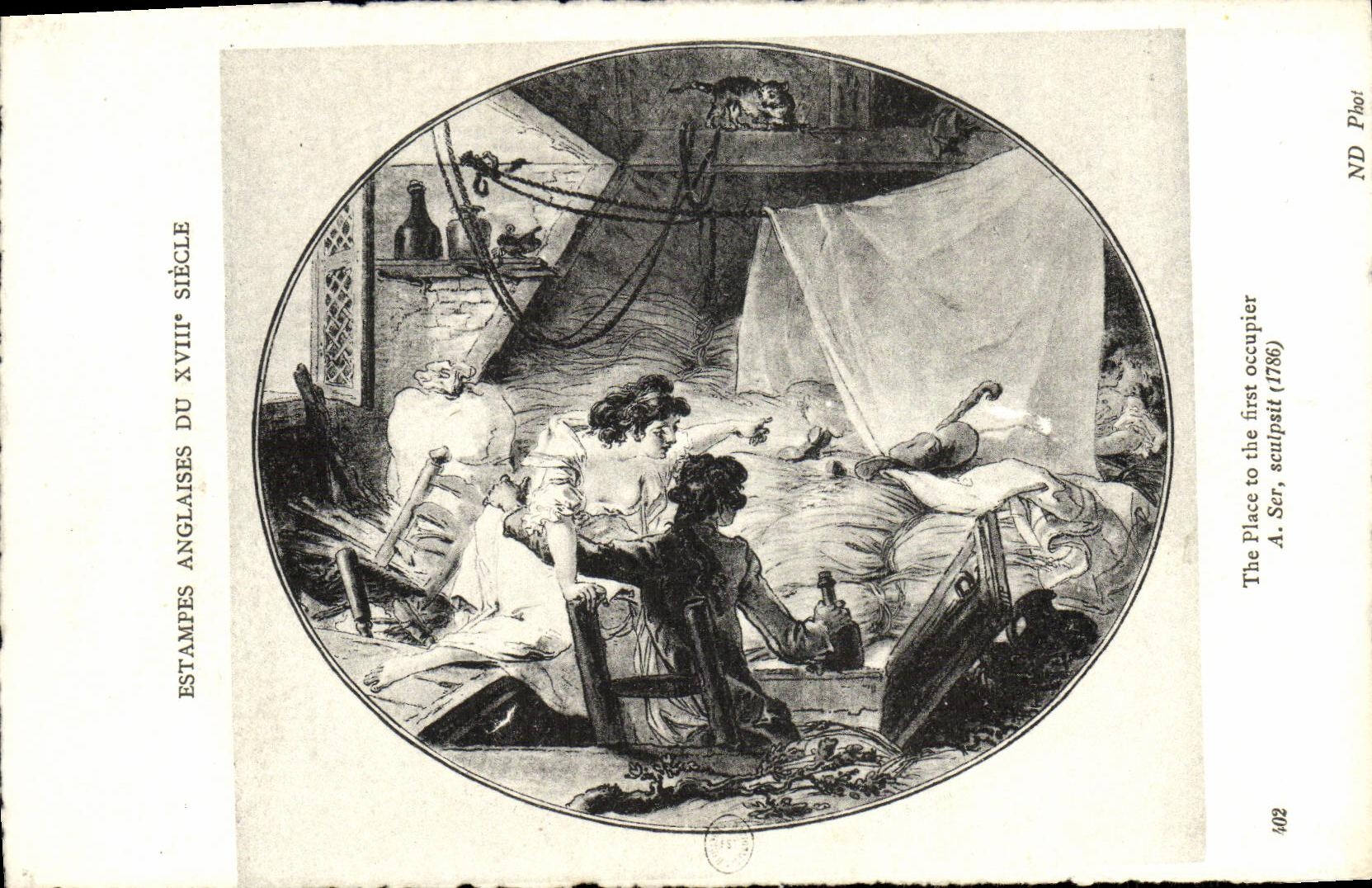 CPA Fantaisie Femme Estampes anglaises du 18eme The place to the first occupier