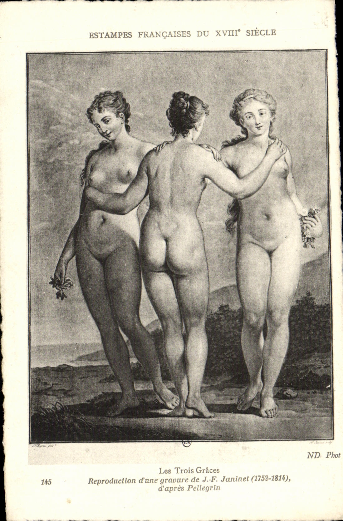 CPA Fantaisie Femme Estampes francaises du 18Eme Les trois graces