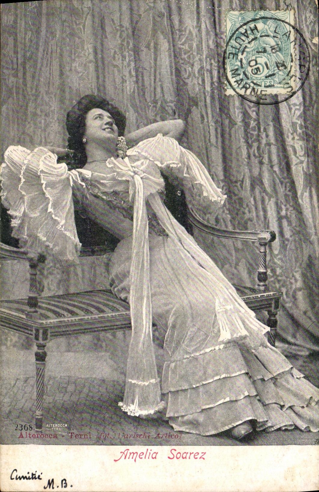 CPA Fantaisie Femme Amelia Soarez