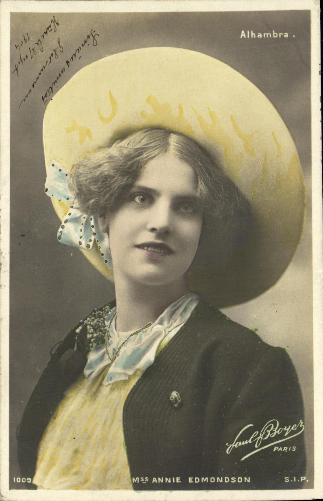 CPA Fantaisie Femme Alhambra Miss Annie Edmondson