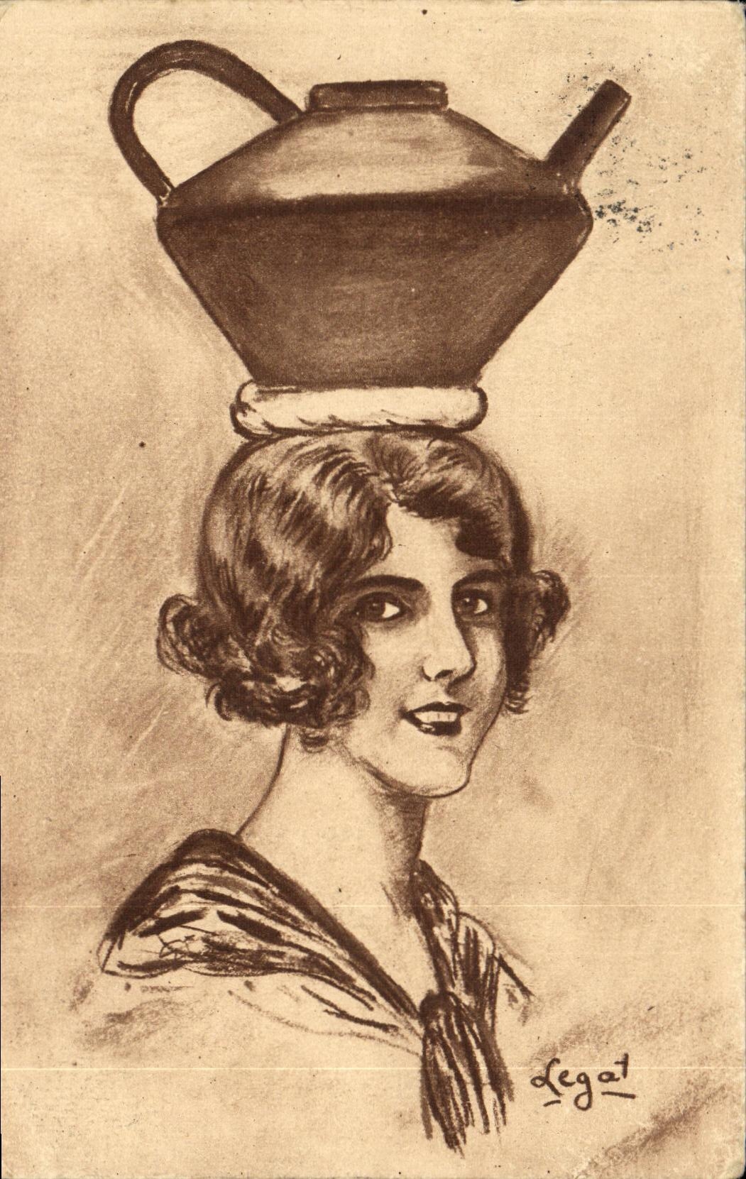 CPA Fantaisie Femme Type basque 